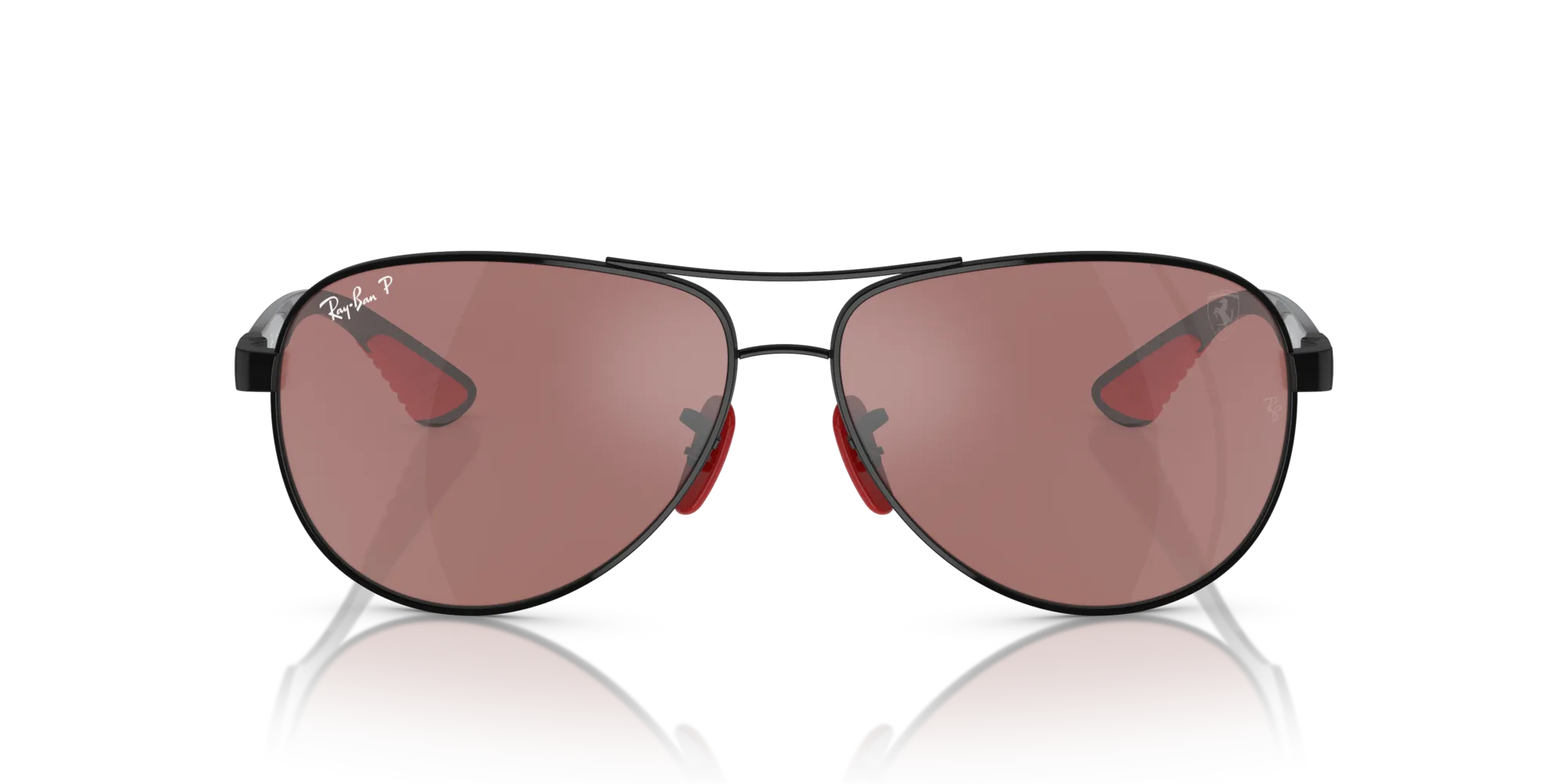 Ray - Ban RB8331M F002H2 Occhiali da sole Metallo Nero Viola Pilot Polarizzata Specchiato - immagine 3