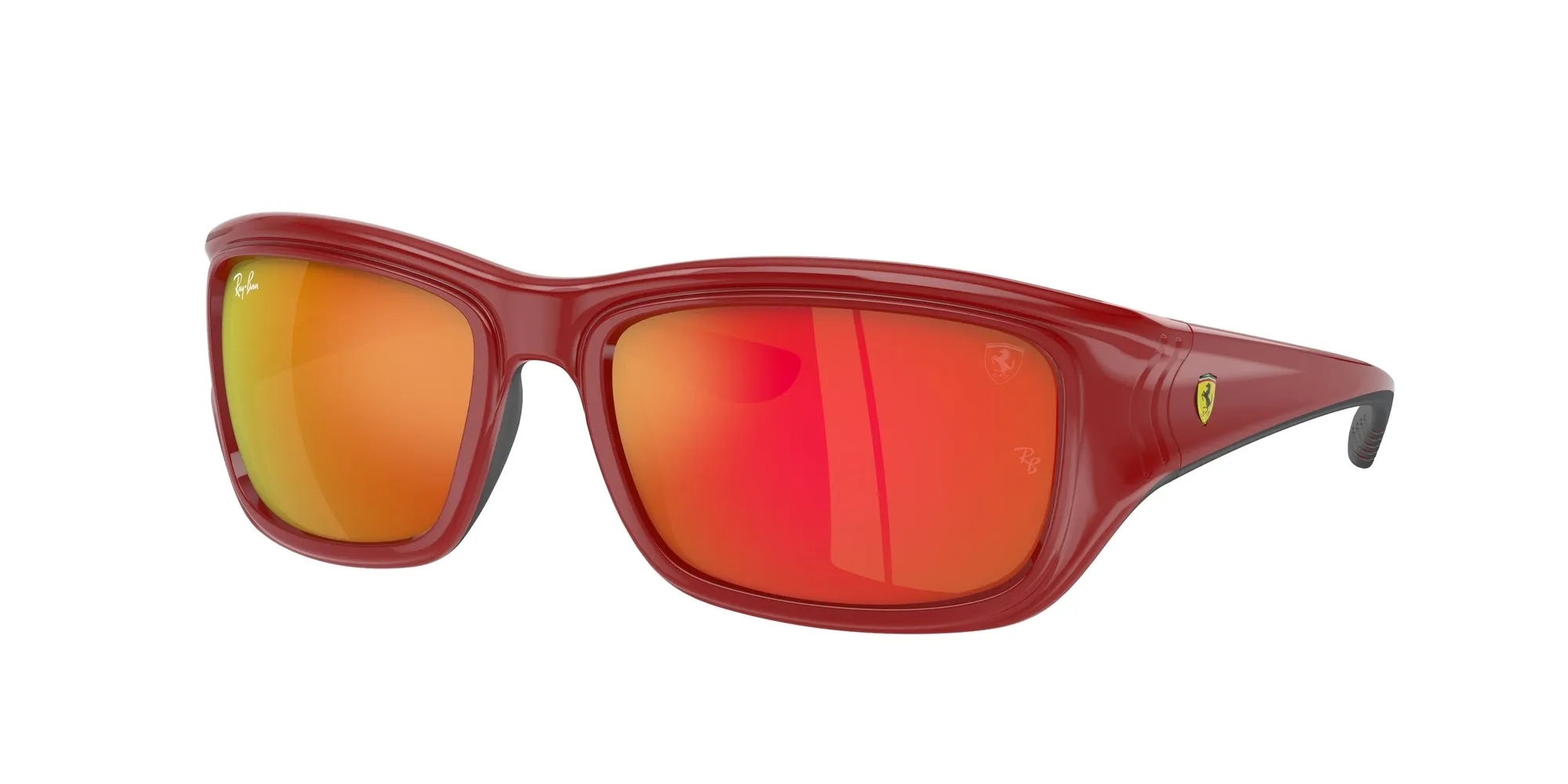 Ray - Ban RB4405M F6236Q Occhiali da sole Nylon Rosso Arancione Squadrata Normale Specchiato - immagine 1