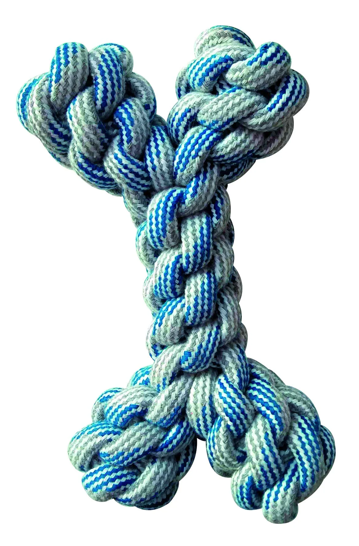 Croci Gioco in Corda Osso Bicolor P Astel Blue, 20 cm - immagine 1
