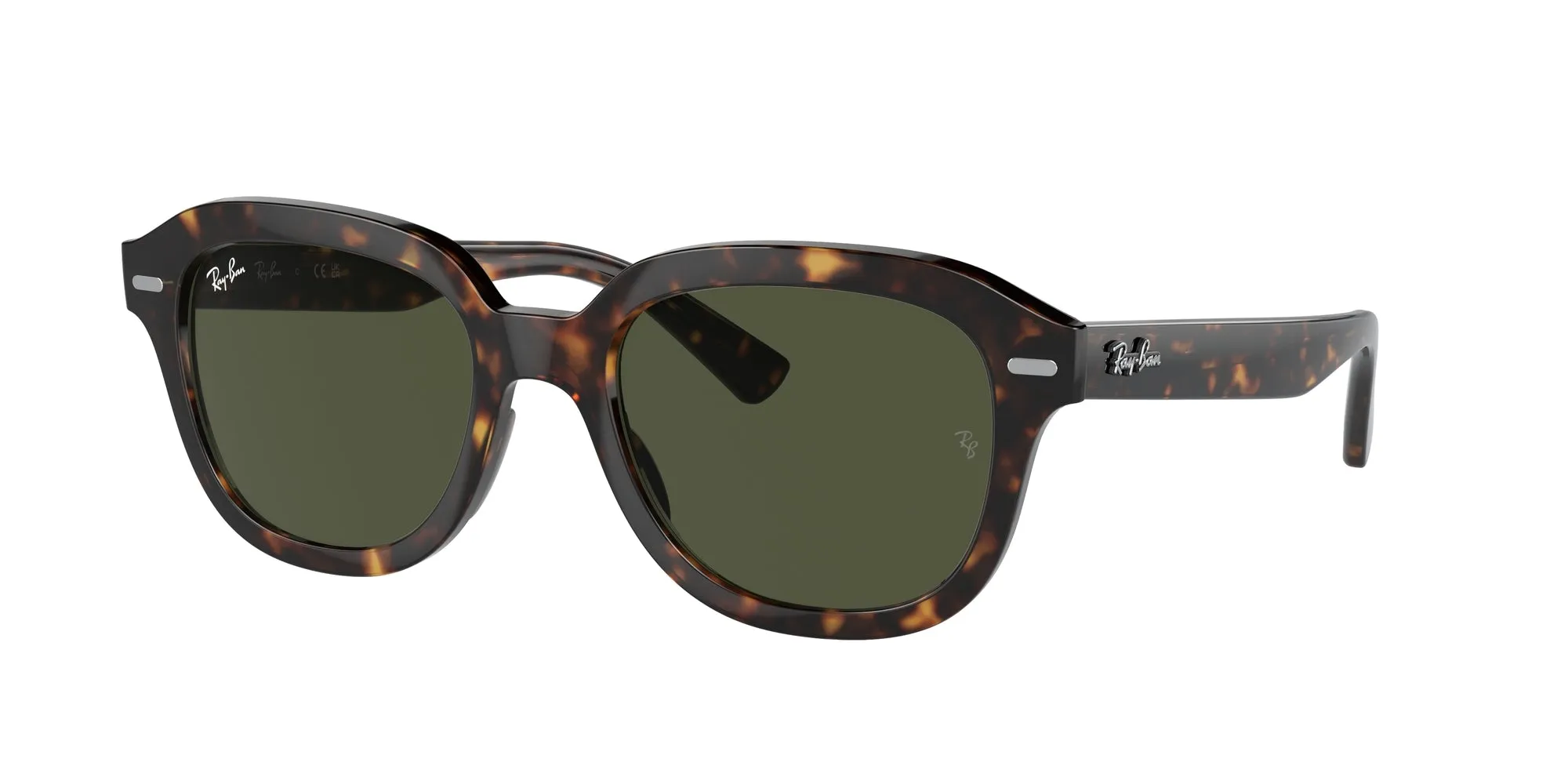 Ray - Ban RB4398 ERIK 902/31 Occhiali da sole Acetato Tartaruga Verde Squadrata Normale - immagine 1