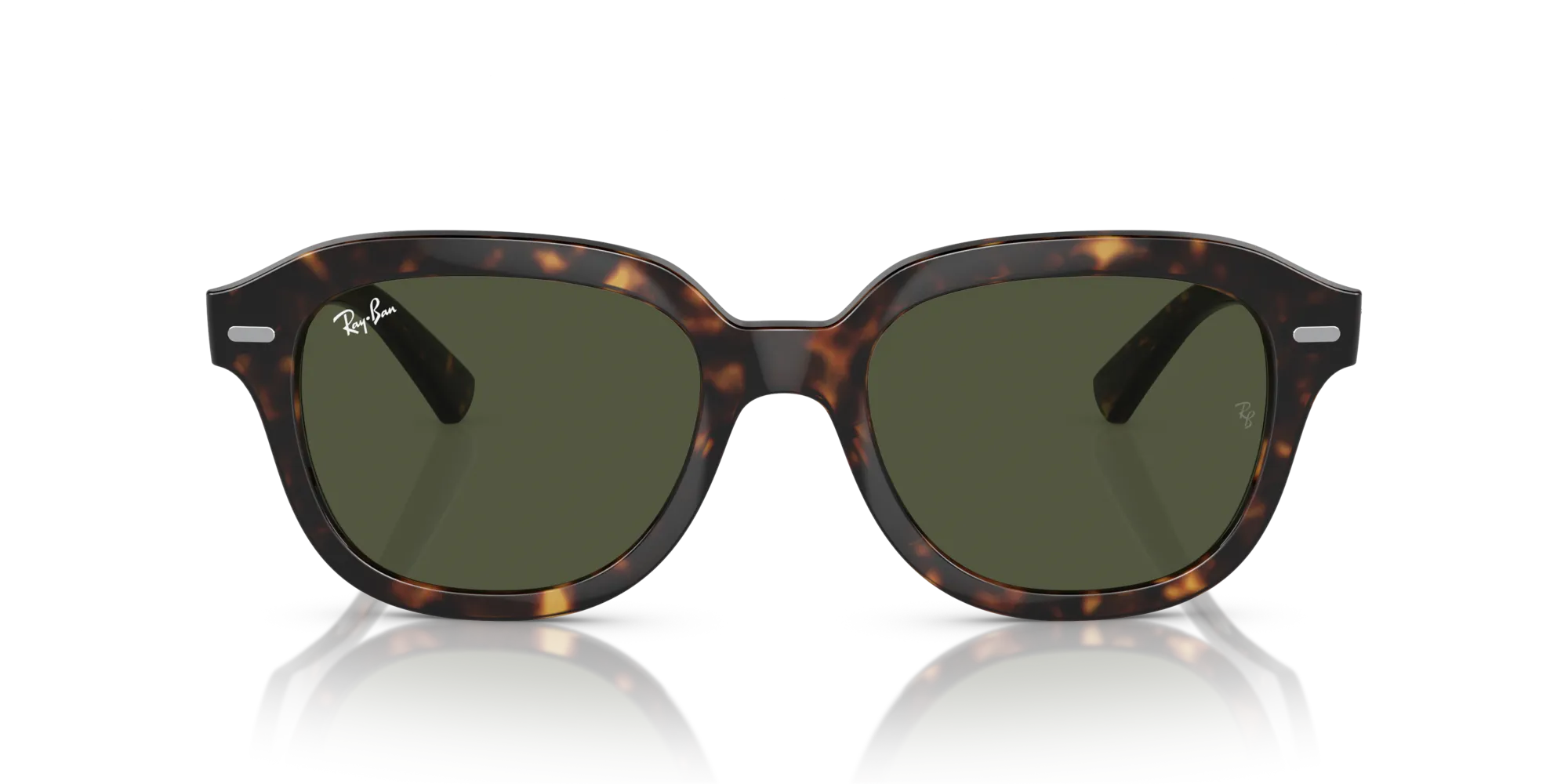 Ray - Ban RB4398 ERIK 902/31 Occhiali da sole Acetato Tartaruga Verde Squadrata Normale - immagine 3