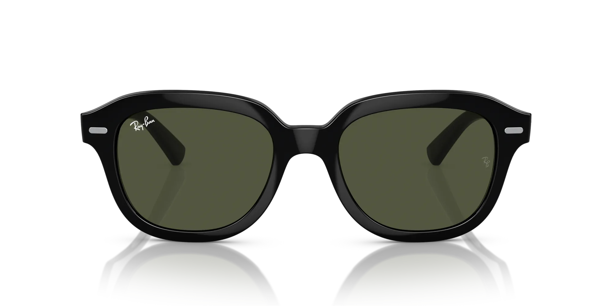 Ray - Ban RB4398 ERIK 901/31 Occhiali da sole Iniettato Nero Verde Squadrata Normale - immagine 3