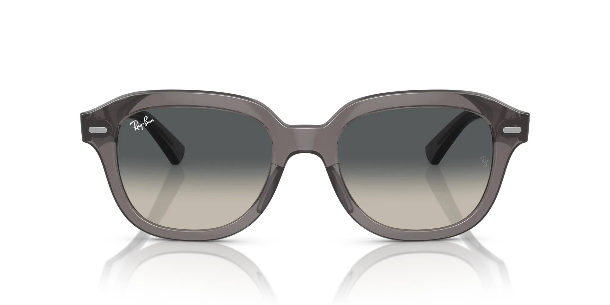 Ray - Ban RB4398 ERIK 667571 Occhiali da sole Acetato Grigio Grigio Squadrata Normale Sfumato - immagine 3