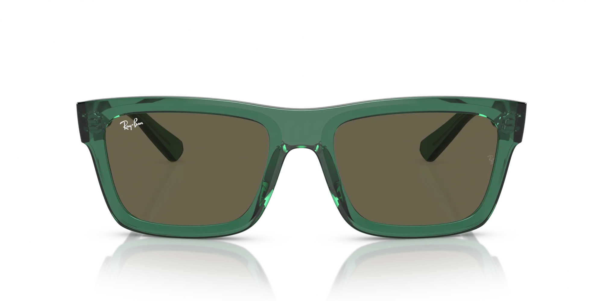 Ray - Ban RB4396 WARREN 6681/3 Occhiali da sole Acetato Verde Marrone Squadrata Normale - immagine 3
