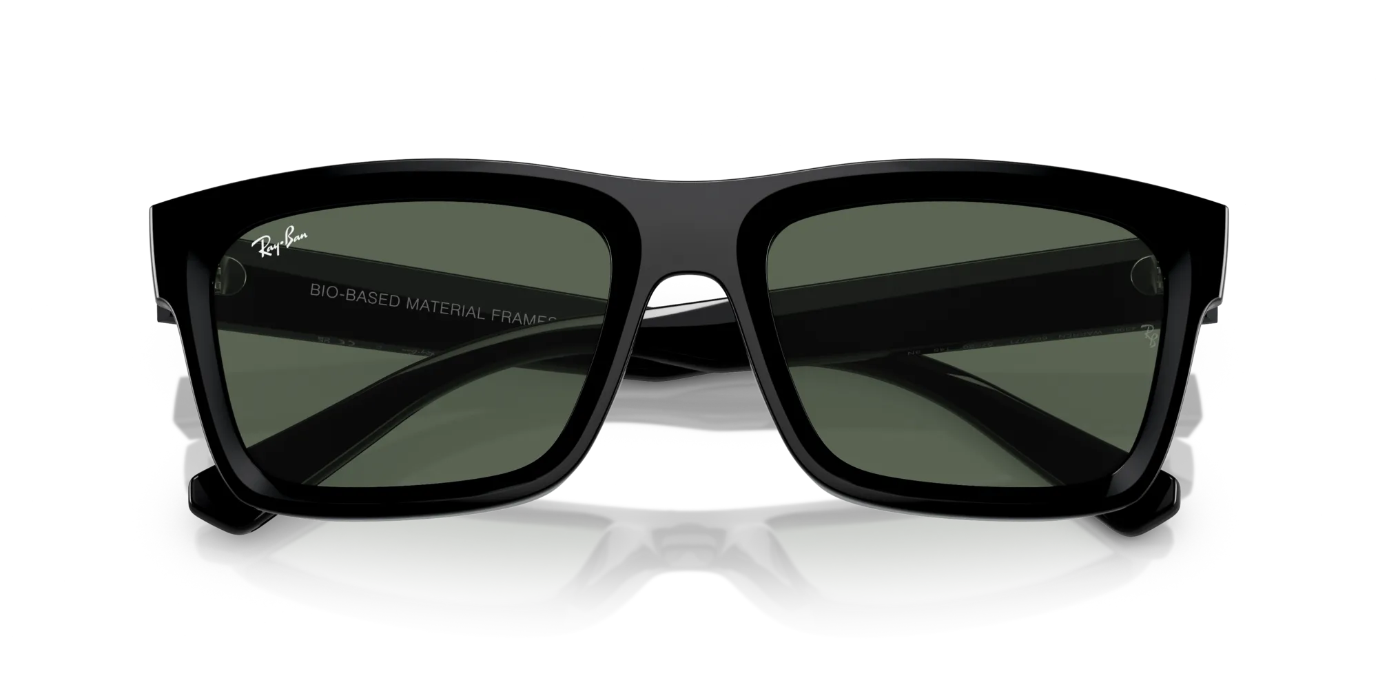 Ray - Ban RB4396 WARREN 667771 Occhiali da sole Acetato Nero Verde Squadrata Normale - immagine 2