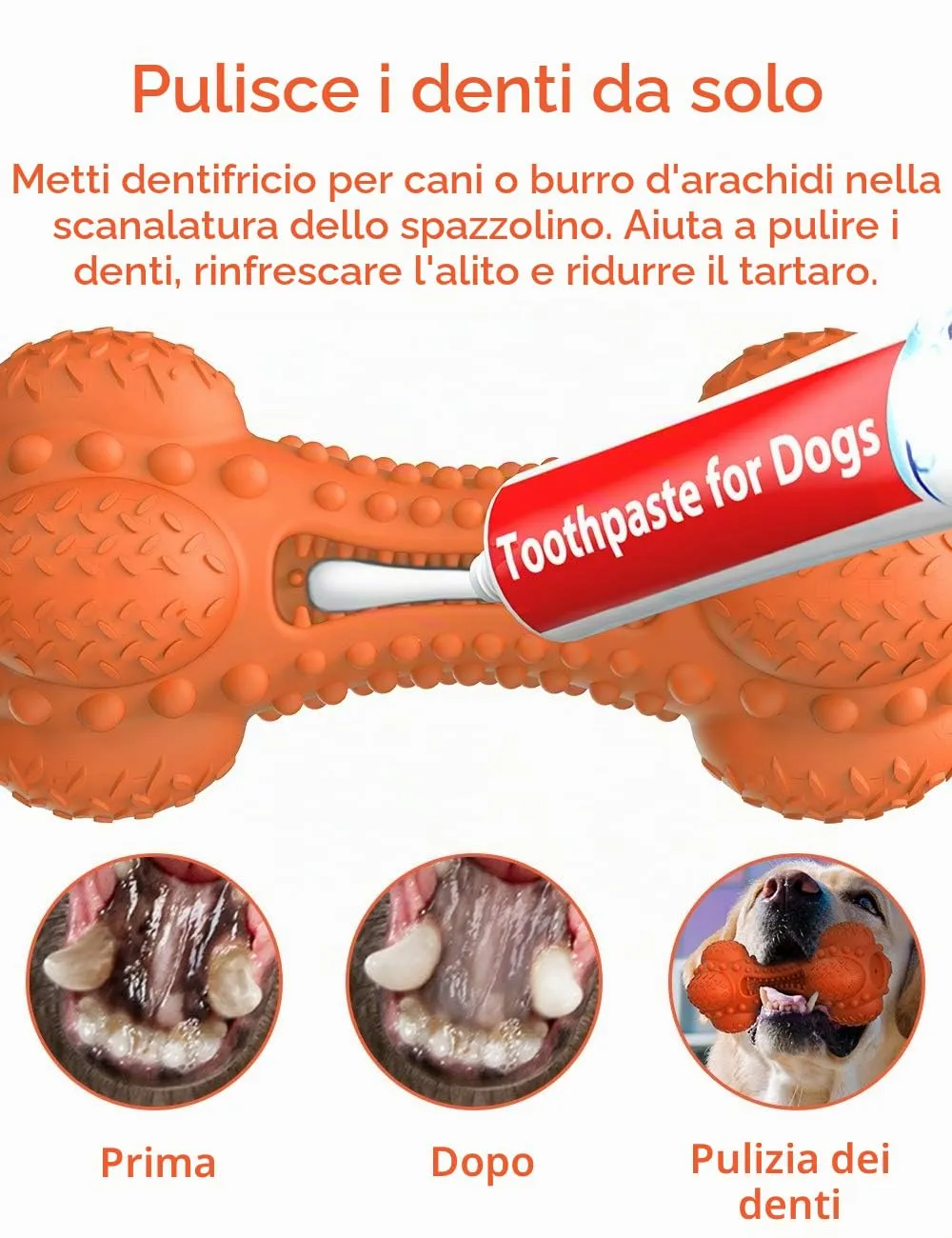 2 Pezzi Giocattoli da Masticare per Cani Giocattoli per Cani indistruttibili e striduli per Masticazioni Aggressive Giocattoli per Cani in Gomma di Taglia Grande per la Pulizia dei Denti - immagine 3