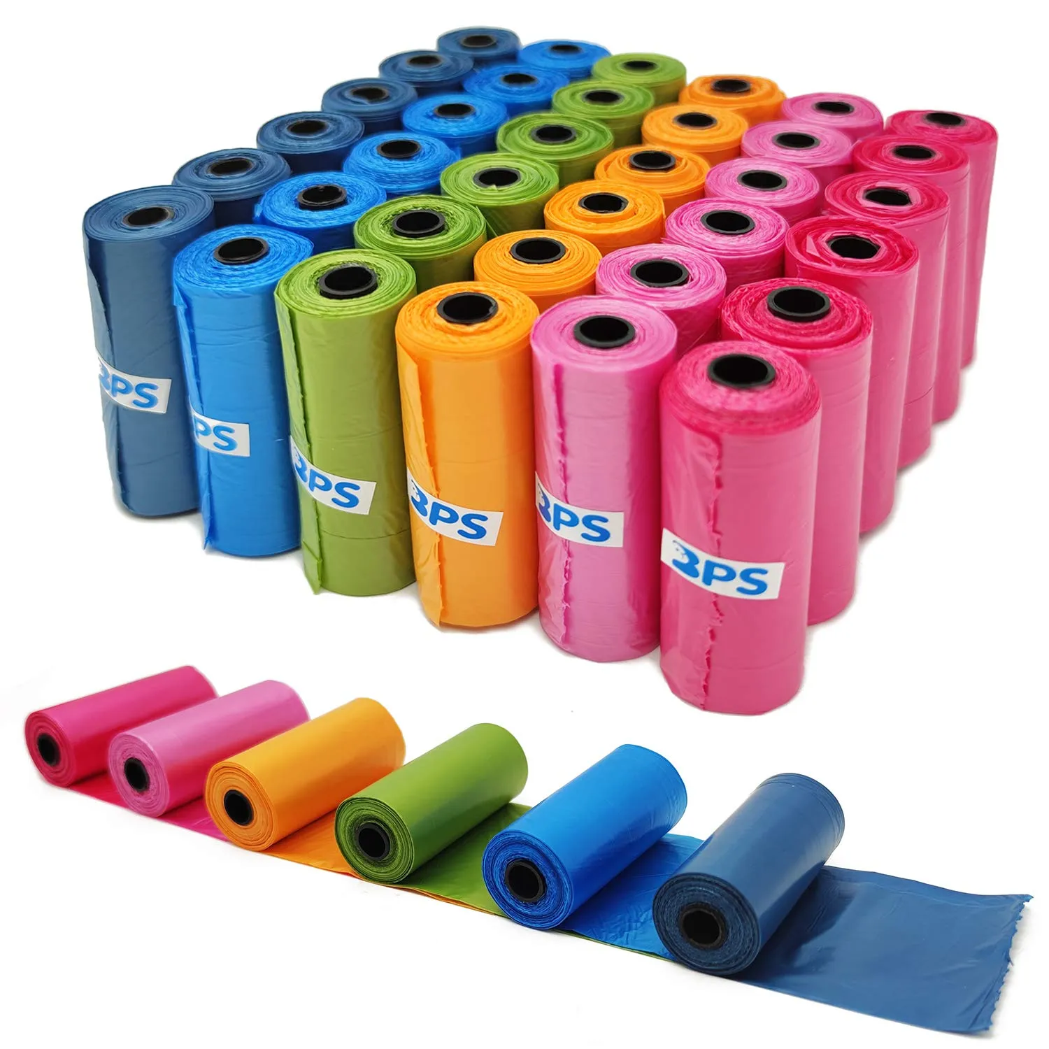 BPS-5395 - 540 sacchetti per escrementi di cani, per animali domestici, confezione da 36 rotoli multicolore - immagine 1