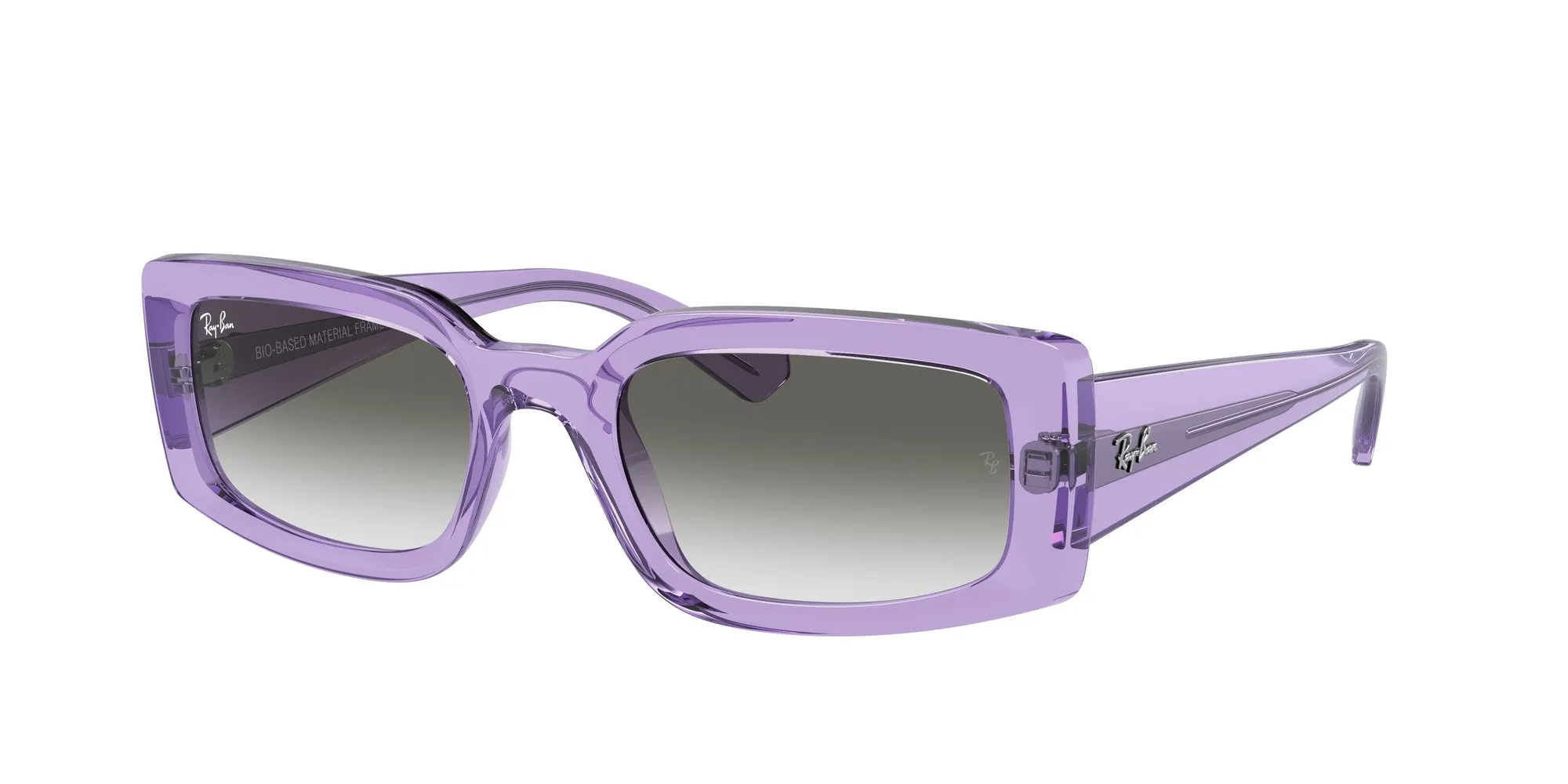 Ray - Ban RB4395 KILIANE 66858E Occhiali da sole Acetato Viola Grigio Pillow Normale Sfumato - immagine 1