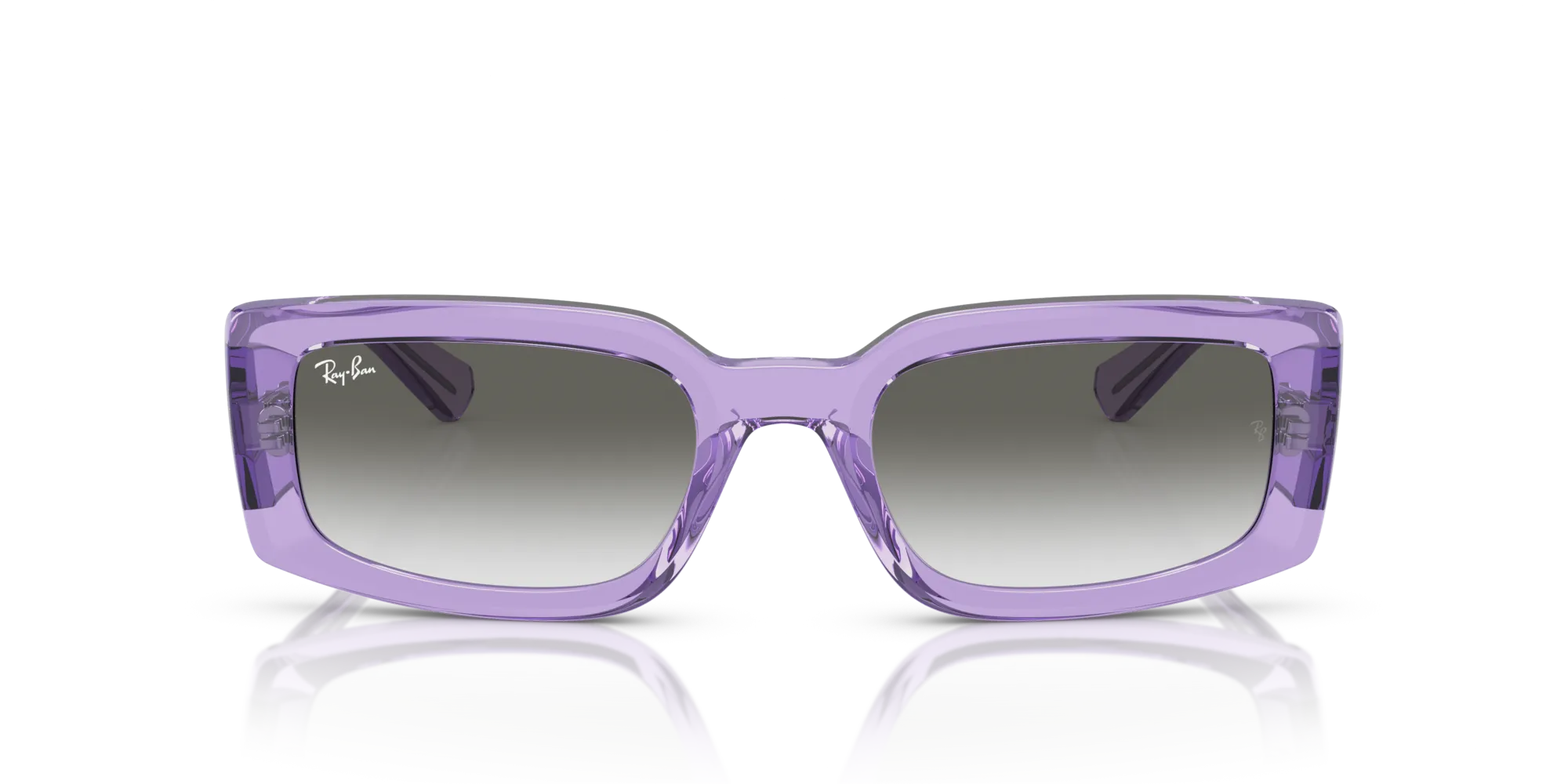 Ray - Ban RB4395 KILIANE 66858E Occhiali da sole Acetato Viola Grigio Pillow Normale Sfumato - immagine 3