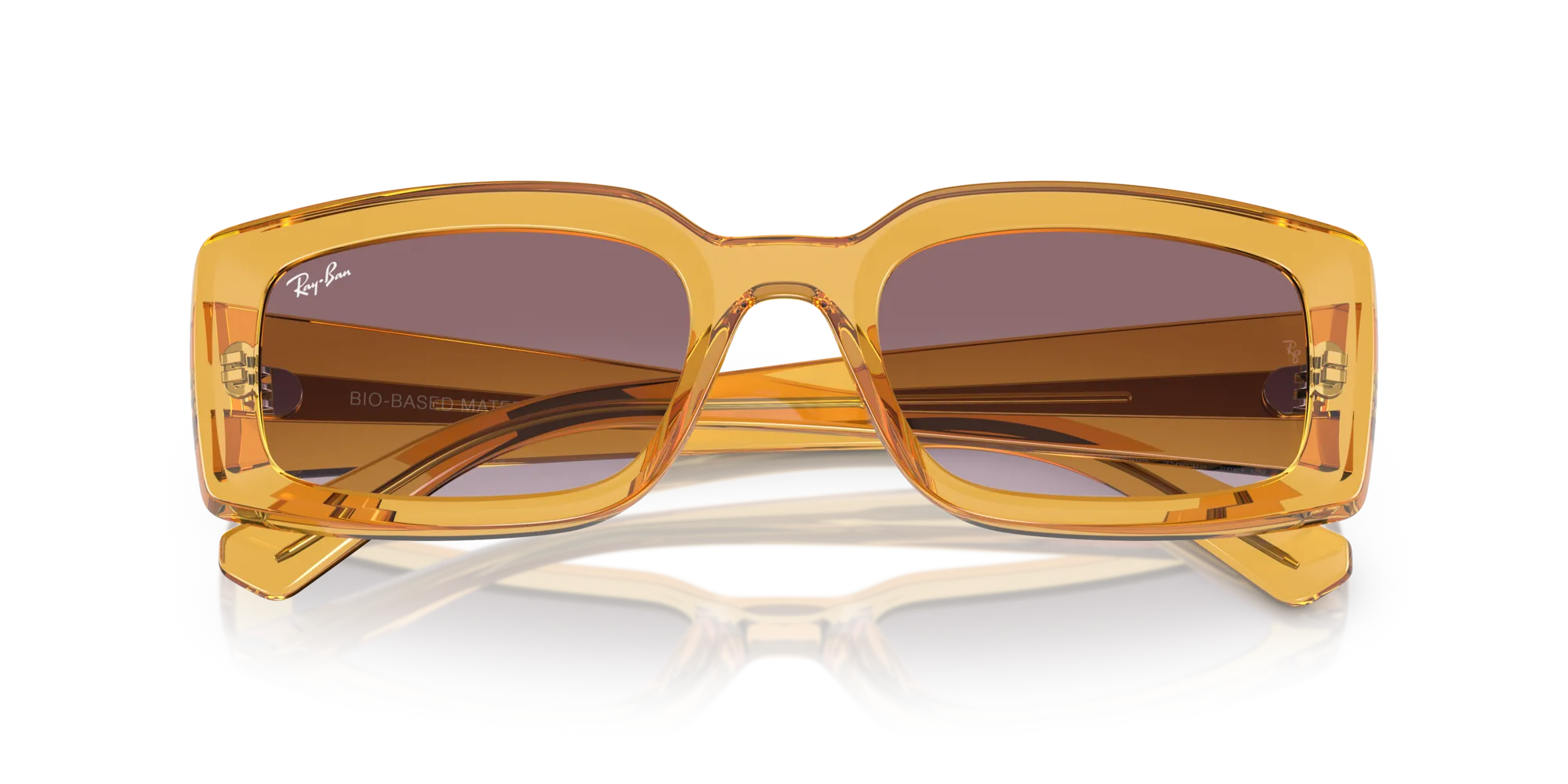 Ray - Ban RB4395 KILIANE 66828H Occhiali da sole Acetato Giallo [""] Pillow Normale Sfumato - immagine 2