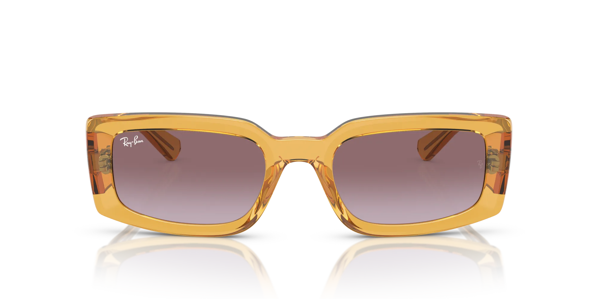 Ray - Ban RB4395 KILIANE 66828H Occhiali da sole Acetato Giallo [""] Pillow Normale Sfumato - immagine 3