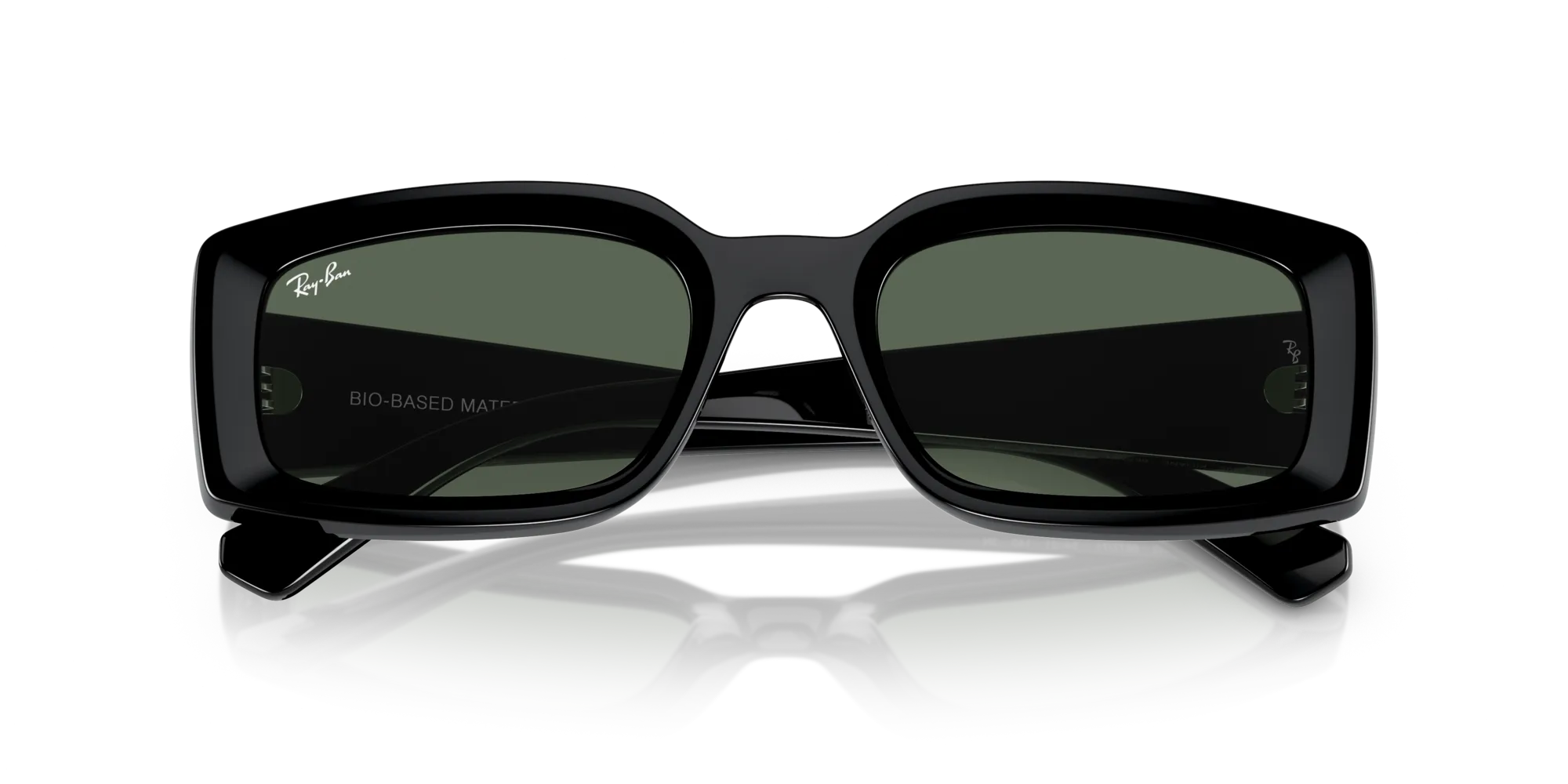 Ray - Ban RB4395 KILIANE 667771 Occhiali da sole Acetato Nero Verde Pillow Normale - immagine 2