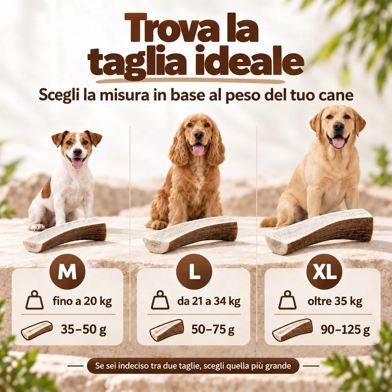 MAIKAI Confezione da 2 Corna di Cervo per Cani Tagliati a Metà Taglia L – 100% Naturali, Resistenti e Sicuri – Masticativo Lungo per Igiene Dentale – Giocattolo Naturale Cane - Regali Per Cani - immagine 4