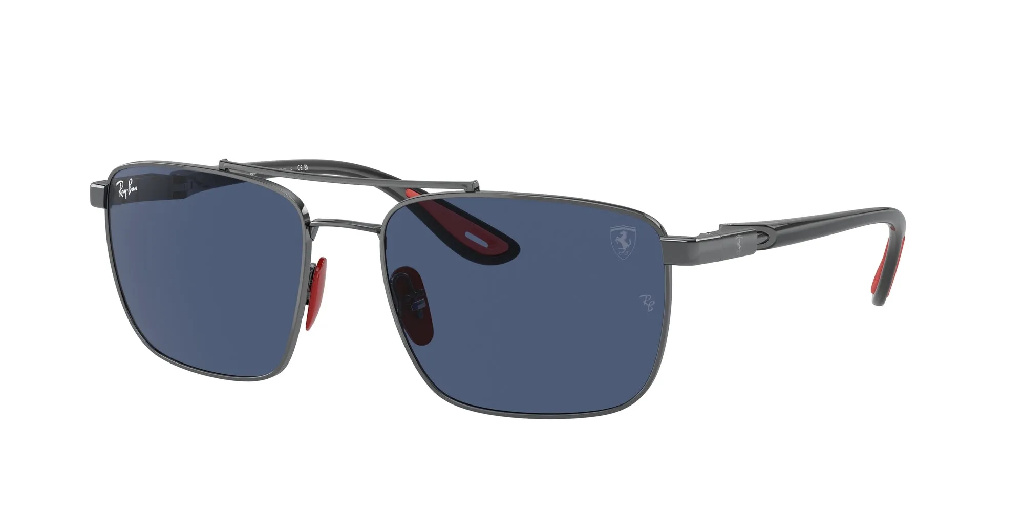 Ray - Ban RB3715M F08580 Occhiali da sole Acciaio Grigio Blu Squadrata Normale - immagine 1