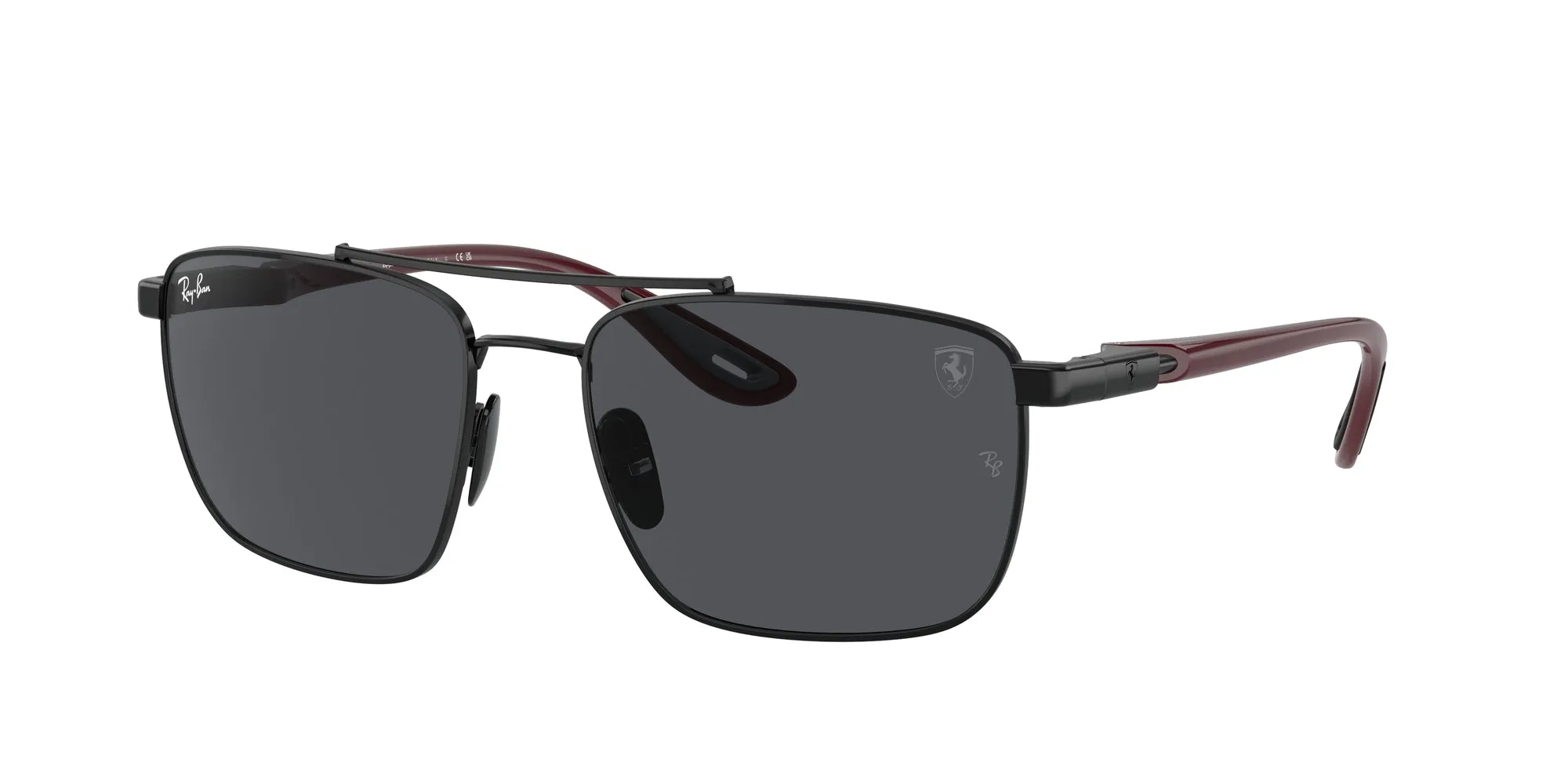 Ray - Ban RB3715M F02087 Occhiali da sole Acciaio Nero Grigio Squadrata Normale - immagine 1