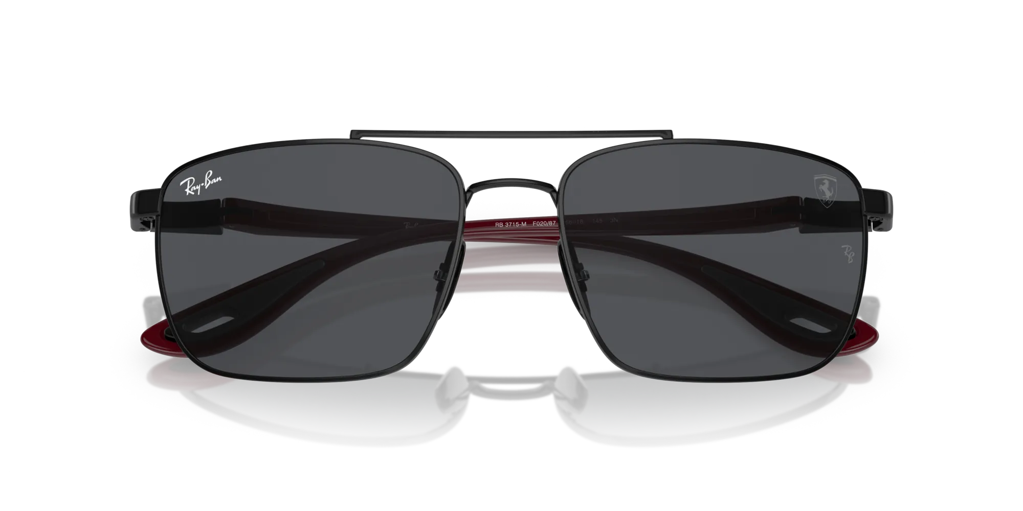Ray - Ban RB3715M F02087 Occhiali da sole Acciaio Nero Grigio Squadrata Normale - immagine 2
