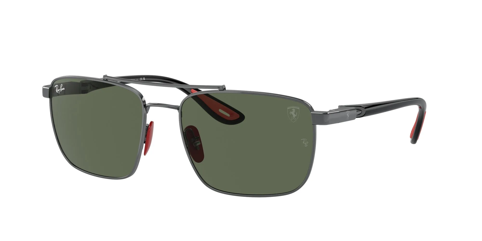 Ray - Ban RB3715M F00171 Occhiali da sole Acciaio Grigio Verde Squadrata Normale - immagine 1