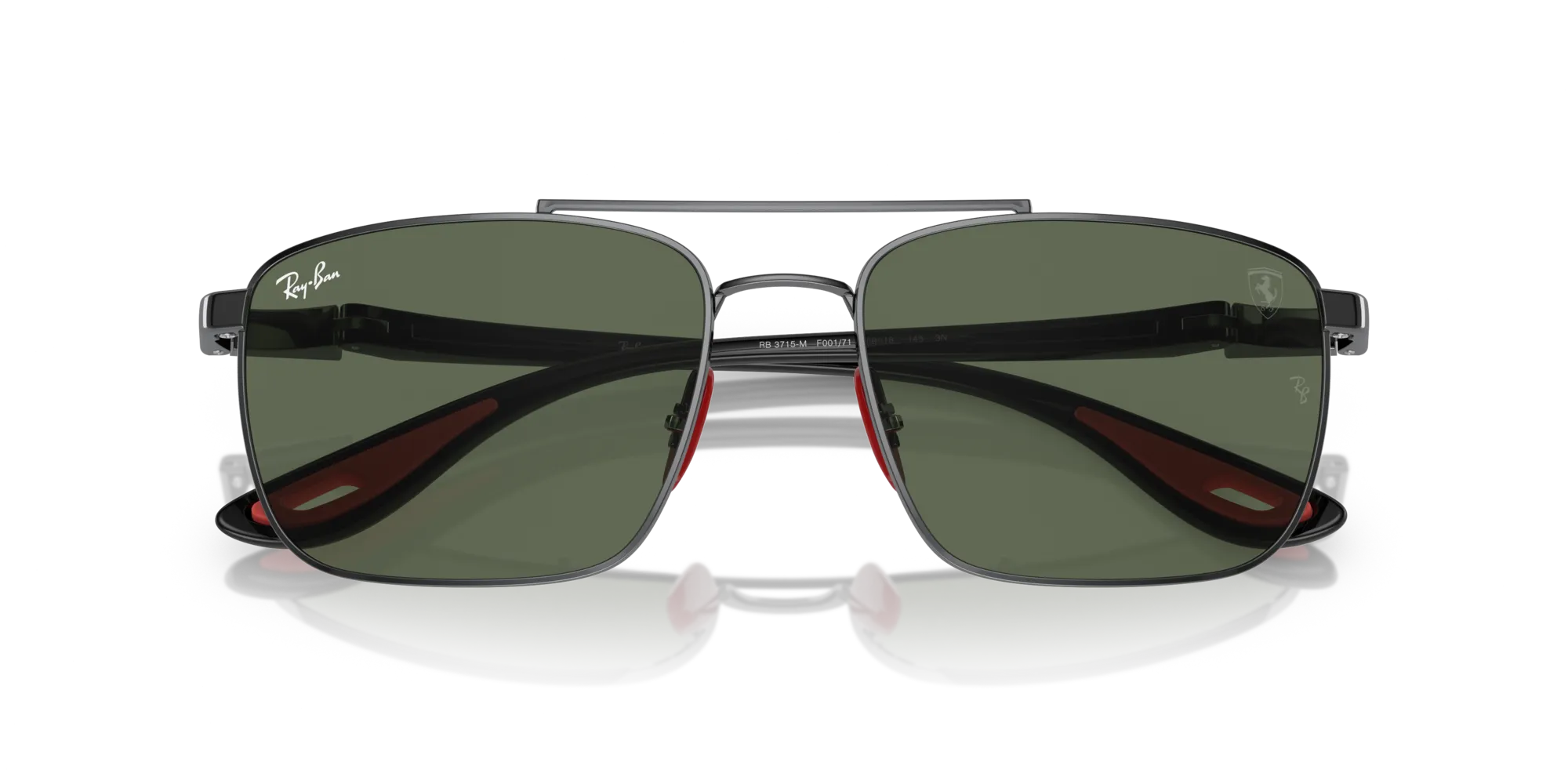 Ray - Ban RB3715M F00171 Occhiali da sole Acciaio Grigio Verde Squadrata Normale - immagine 2