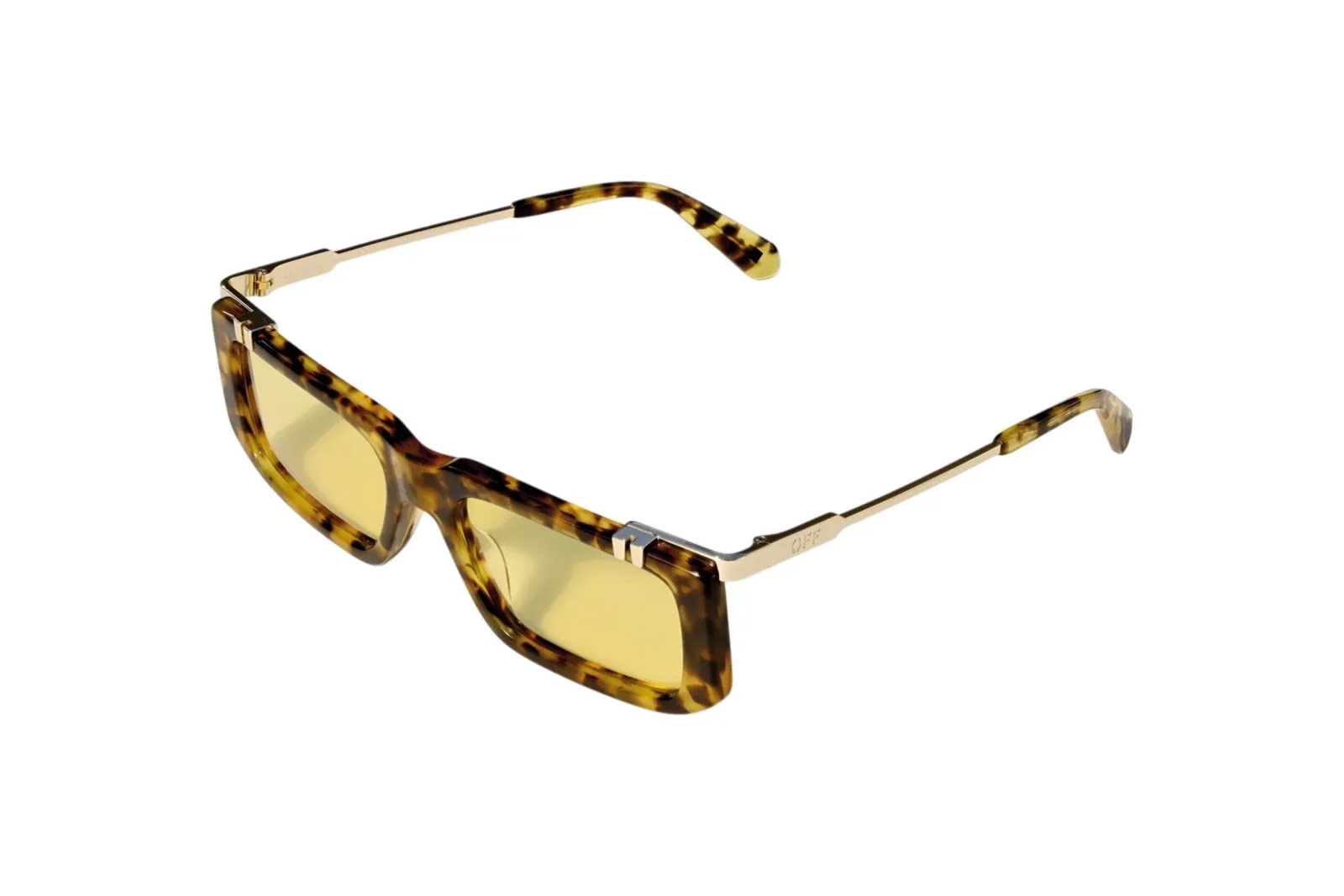 Off-White OW2032 1918 Occhiali da sole Acetato Havana Giallo Squadrata Normale - immagine 1