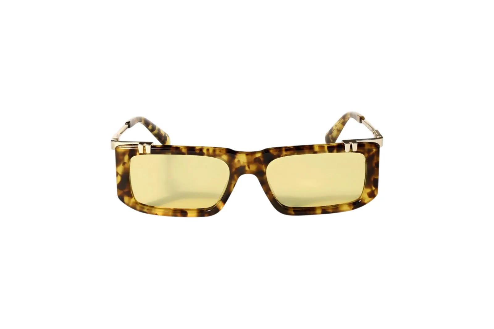 Off-White OW2032 1918 Occhiali da sole Acetato Havana Giallo Squadrata Normale - immagine 2