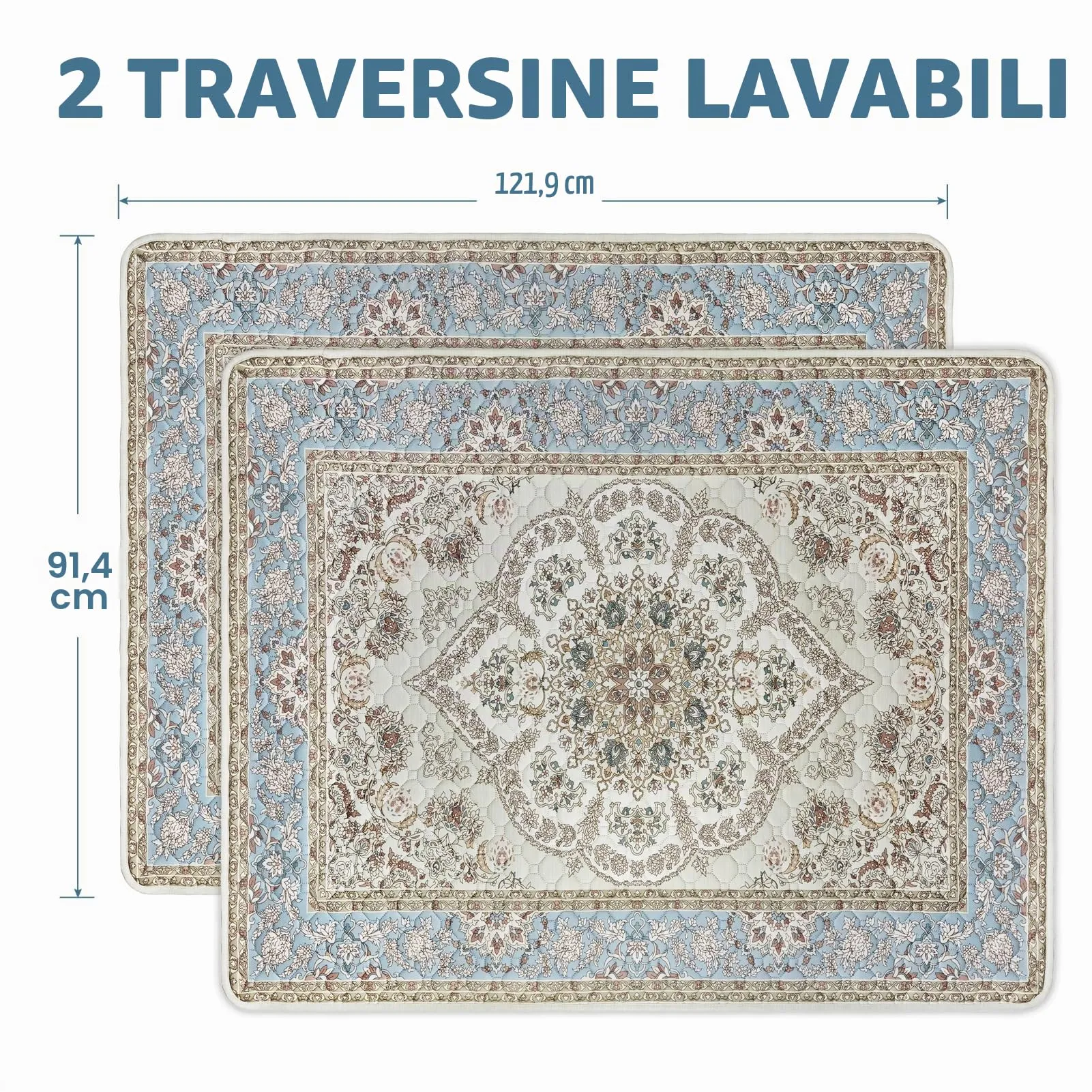 YOSEPATI Tappetini lavabili per cani, 2 tappetini con feromoni, 122x92 cm - immagine 2