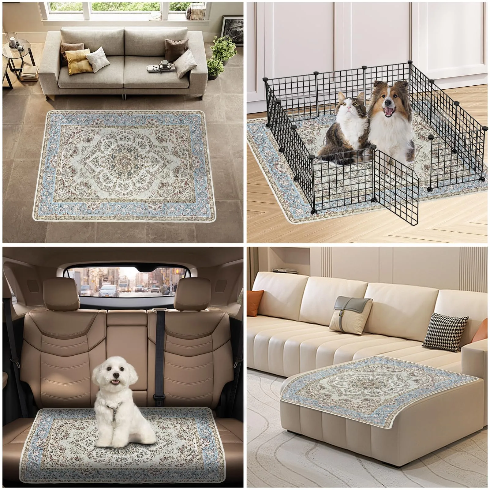 YOSEPATI Tappetini lavabili per cani, 2 tappetini con feromoni, 122x92 cm - immagine 6