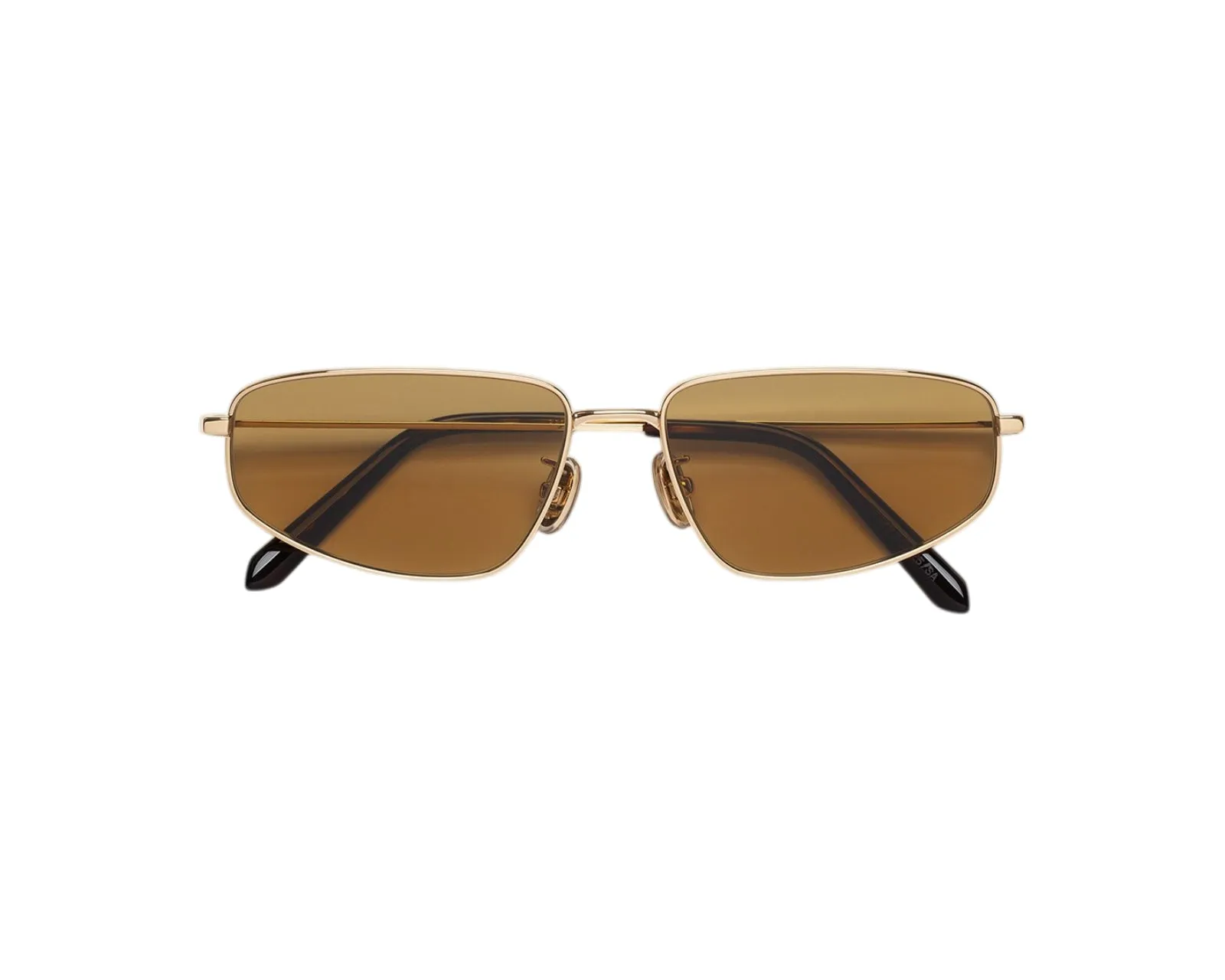 Retrosuperfuture FK5 ISEDRA SENAPE Occhiali da sole Metallo Oro Marrone Geometrica Normale - immagine 2