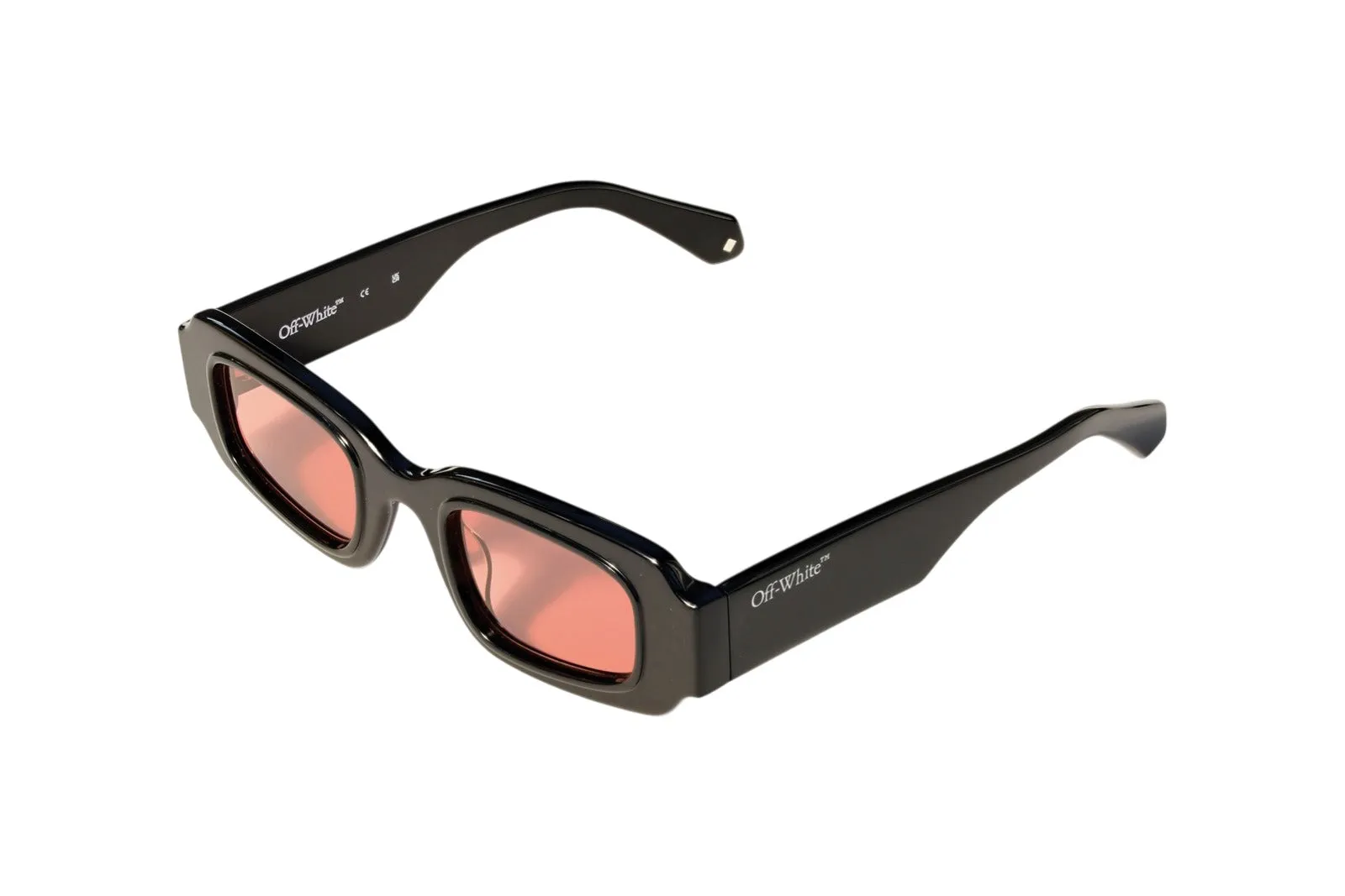 Off-White OW1042 OLYMPIA 1025 Occhiali da sole Acetato Nero Rosso Squadrata Normale - immagine 1