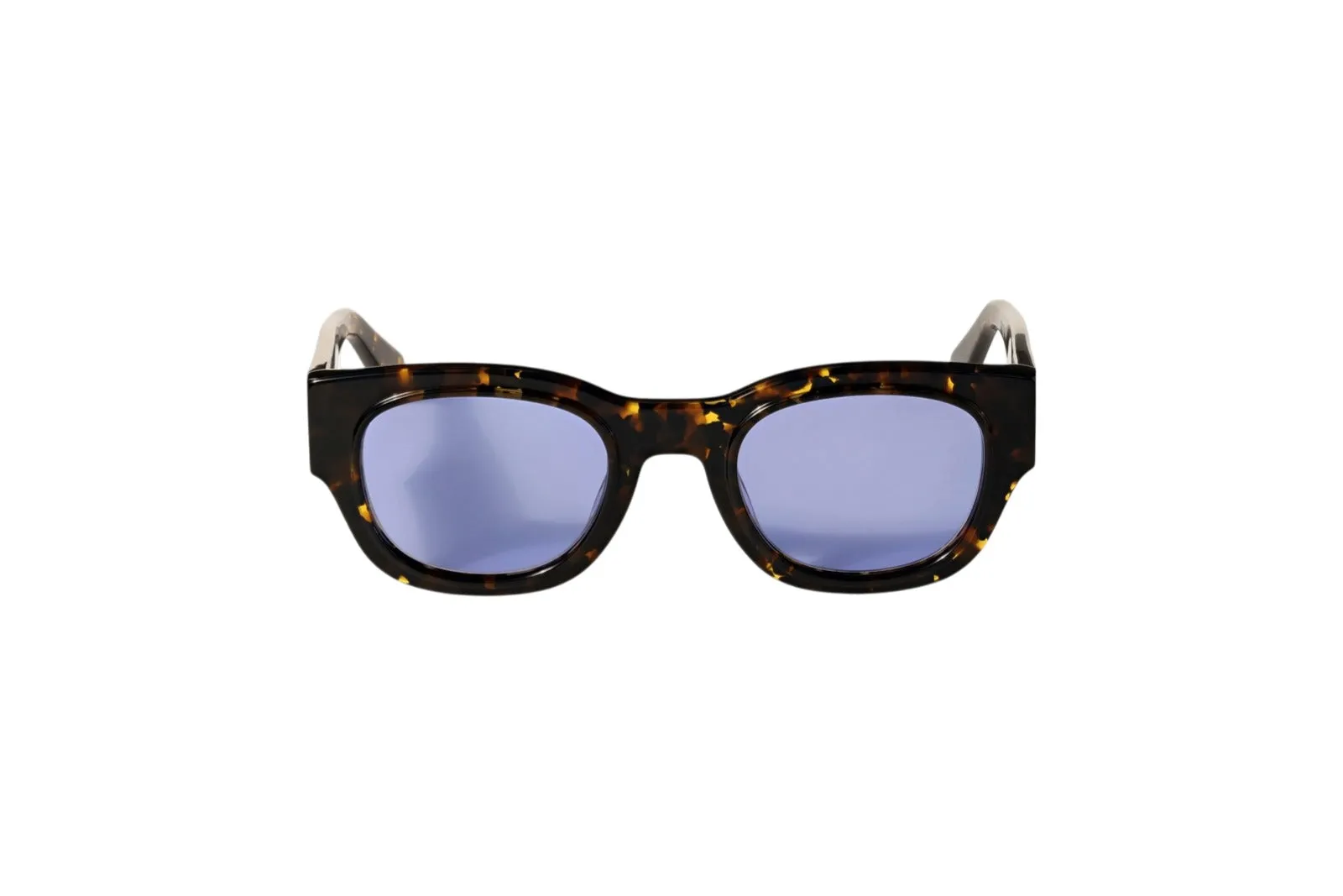 Off-White OW1040 AKRON 6045 Occhiali da sole Acetato Havana Blu Rotonda Normale - immagine 2