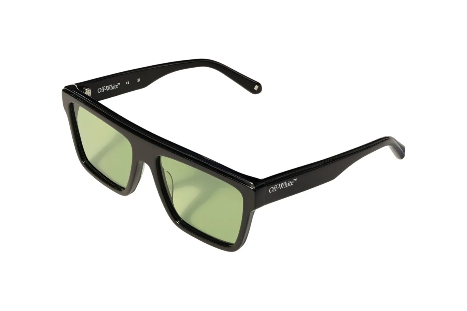 Off-White OW1039 Warwick 1050 Occhiali da sole Acetato Nero Verde Squadrata Normale - immagine 1