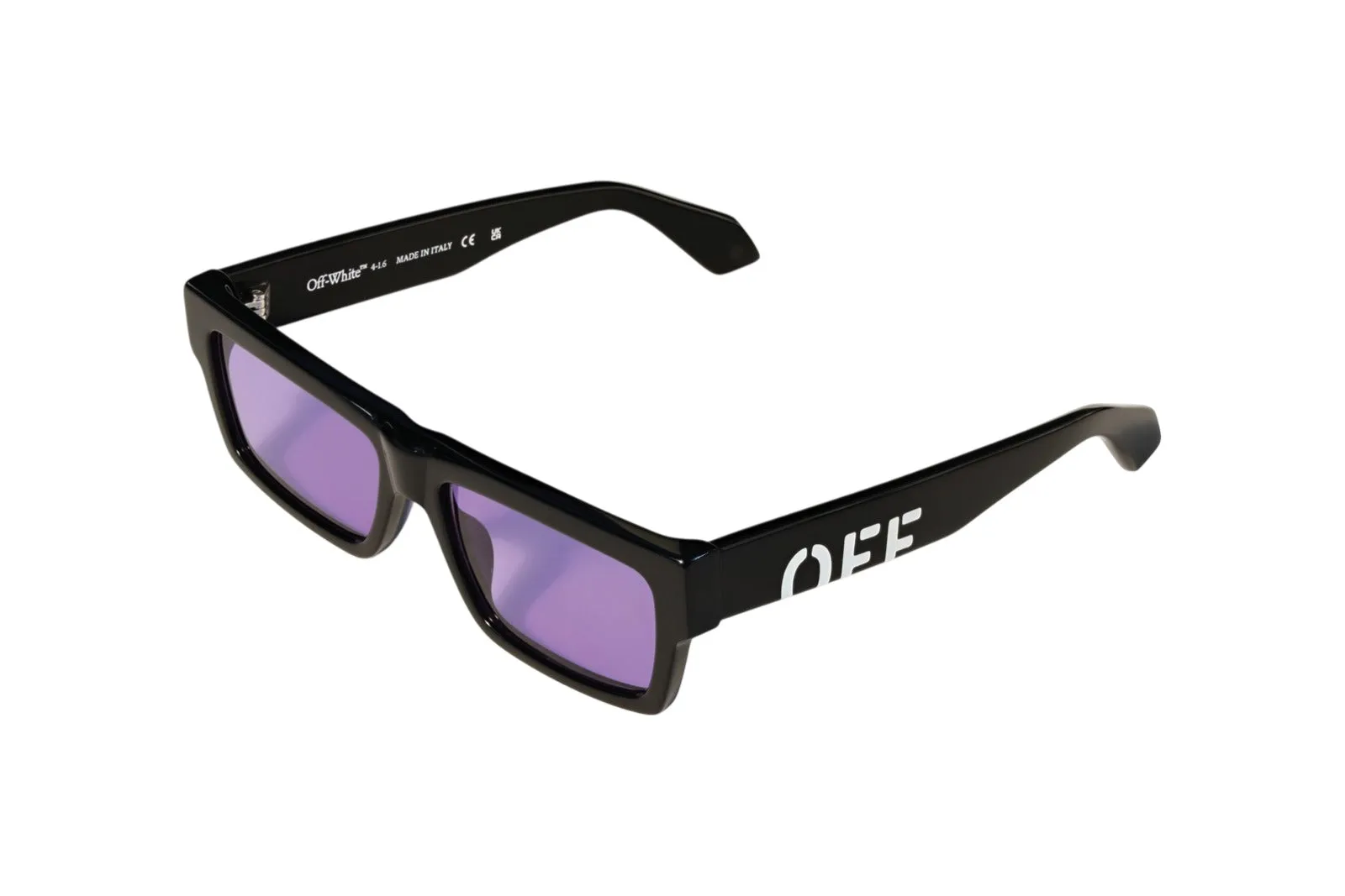 Off-White OW1035 MONTGOMERY 1037 Occhiali da sole Acetato Nero Viola Squadrata Normale - immagine 1