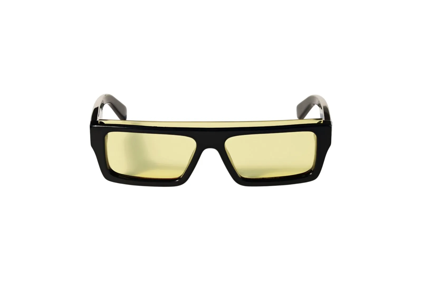Off-White OW1048 ELIZABETH S 1018 Occhiali da sole Acetato Nero Giallo Squadrata Normale - immagine 2