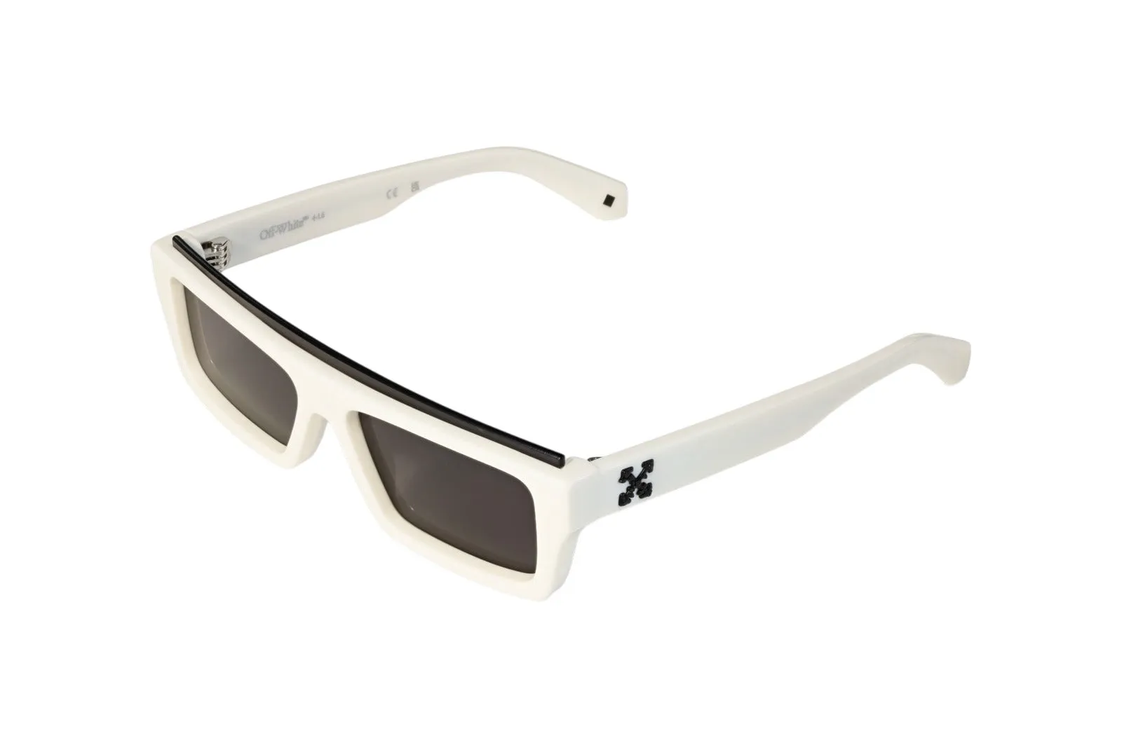Off-White OW1048 ELIZABETH S 107 Occhiali da sole Acetato Bianco Grigio Squadrata Normale - immagine 1