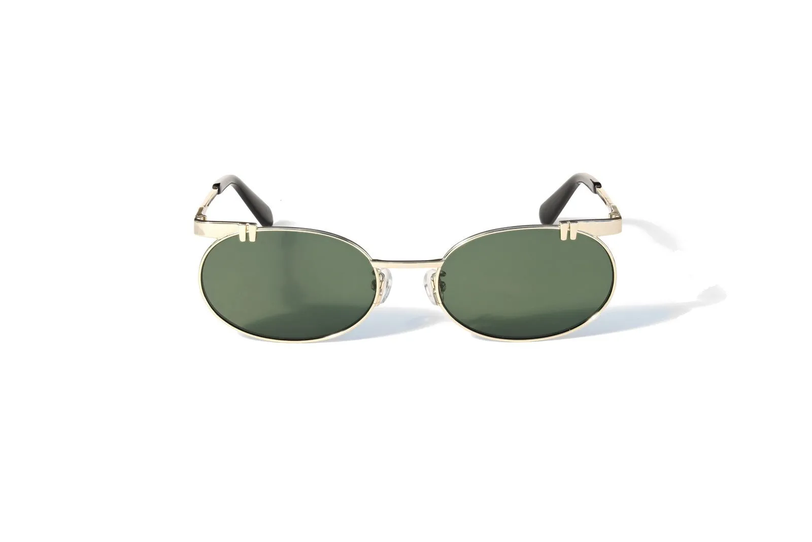 Off-White OW2030 7655 Occhiali da sole Metallo Oro Verde Rotonda Normale - immagine 2