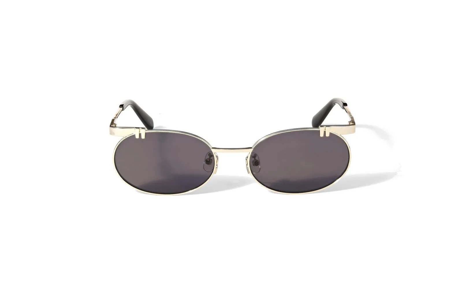 Off-White OW2030 7607 Occhiali da sole Metallo Oro Grigio Rotonda Normale - immagine 2