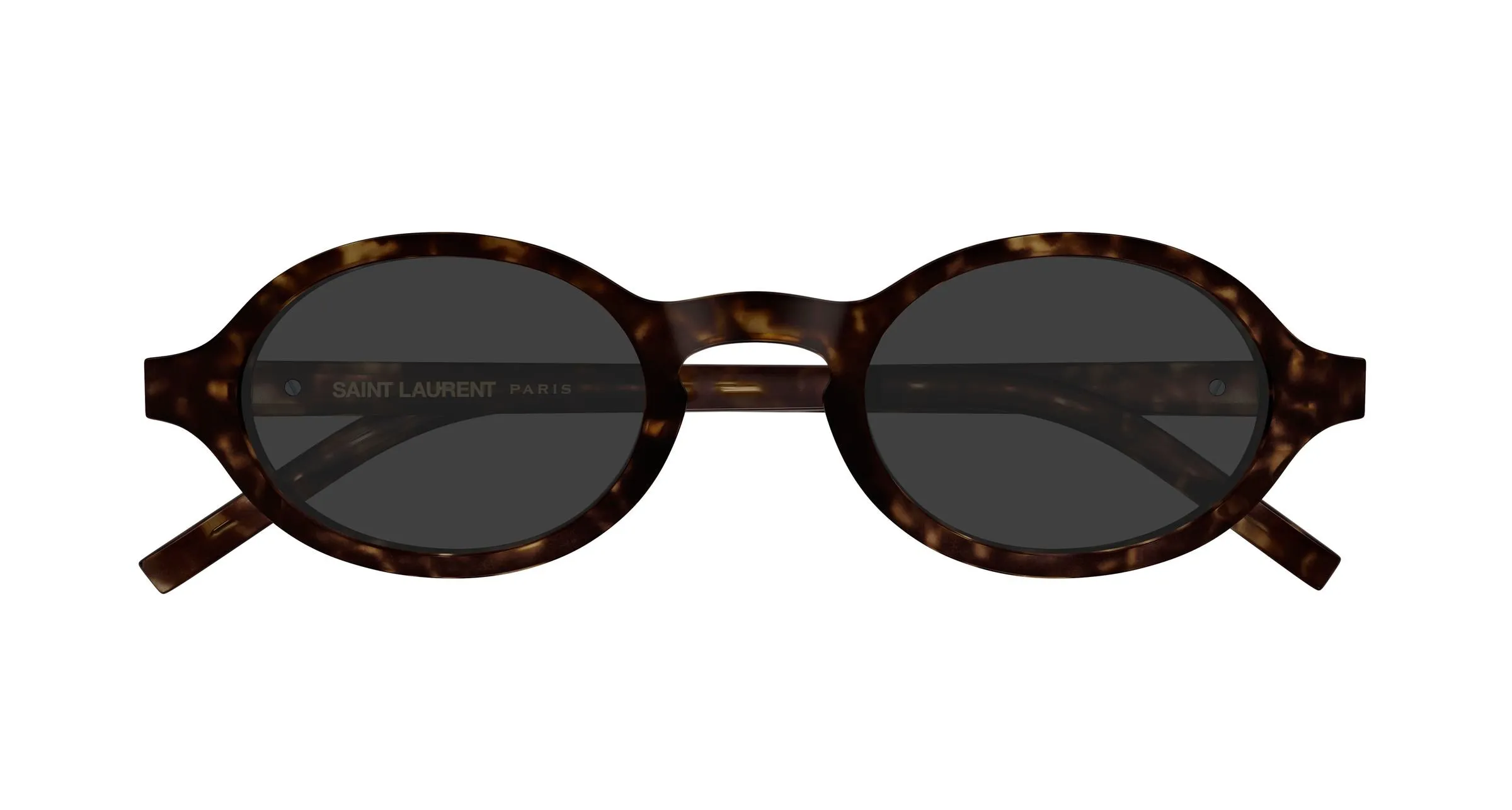 SAINT LAURENT SL M161 002 Occhiali da sole Acetato Havana Grigio Rotonda - immagine 2