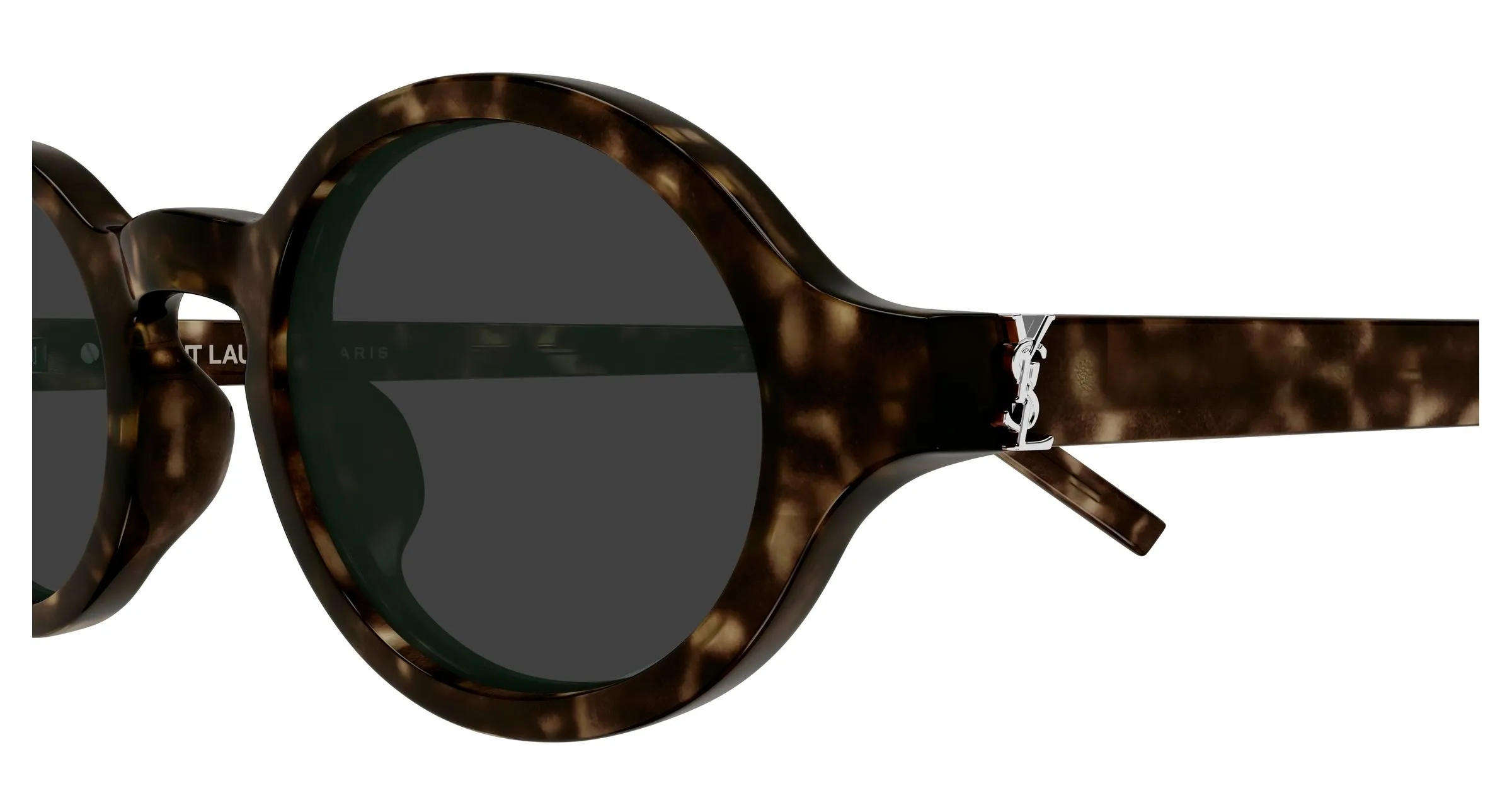 SAINT LAURENT SL M161 002 Occhiali da sole Acetato Havana Grigio Rotonda - immagine 3