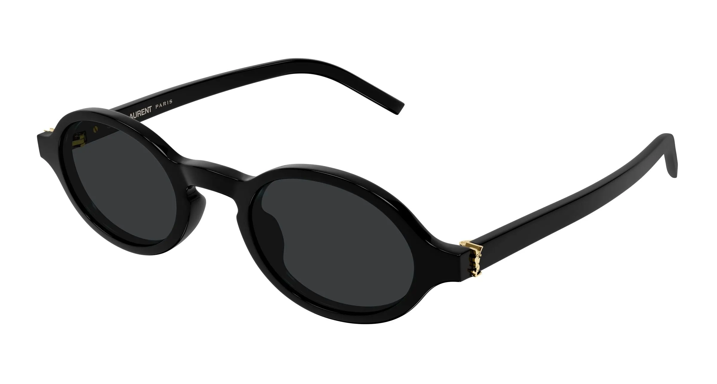 SAINT LAURENT SL M161 001 Occhiali da sole Acetato Nero Nero Rotonda - immagine 1