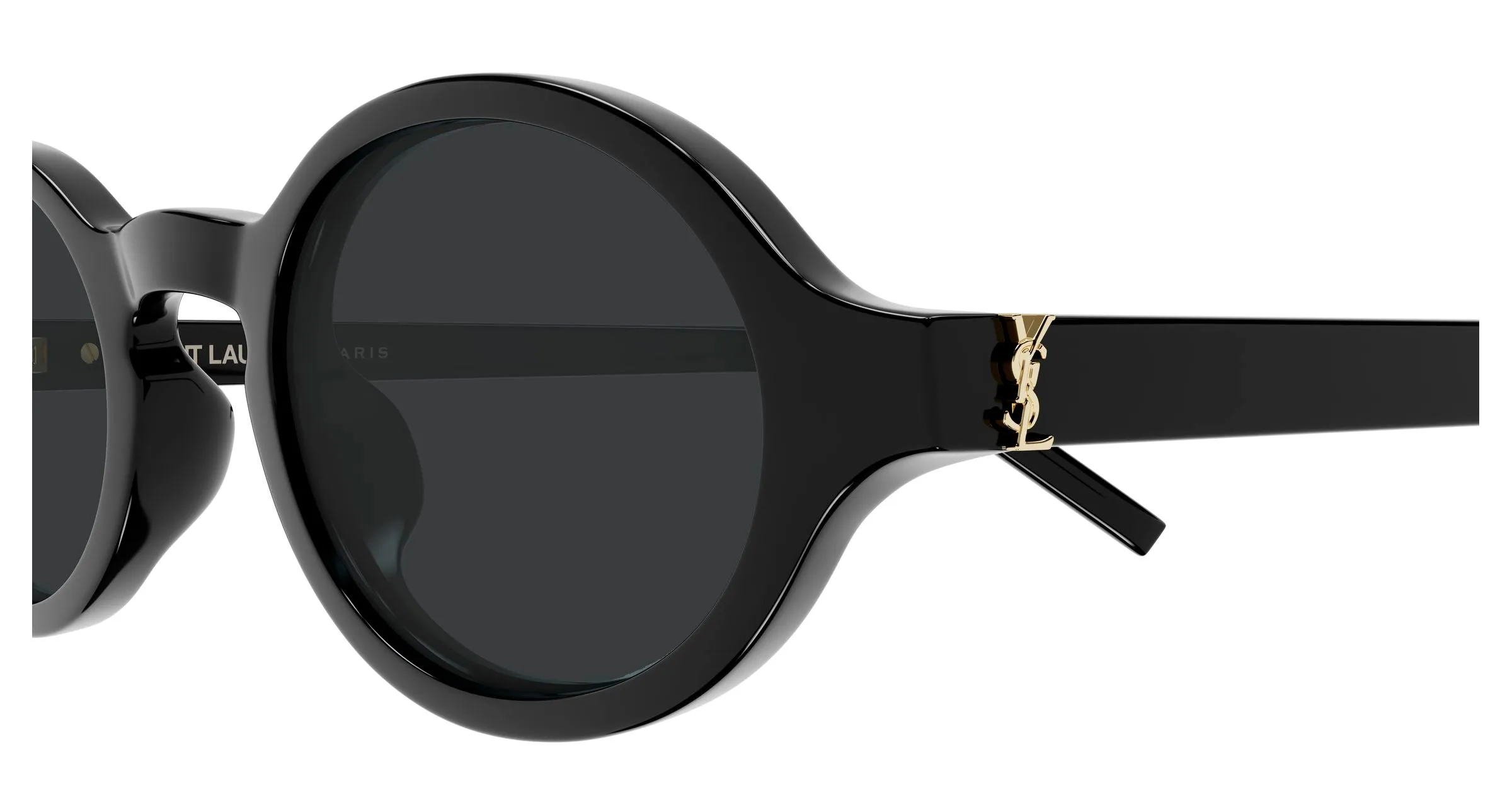 SAINT LAURENT SL M161 001 Occhiali da sole Acetato Nero Nero Rotonda - immagine 3