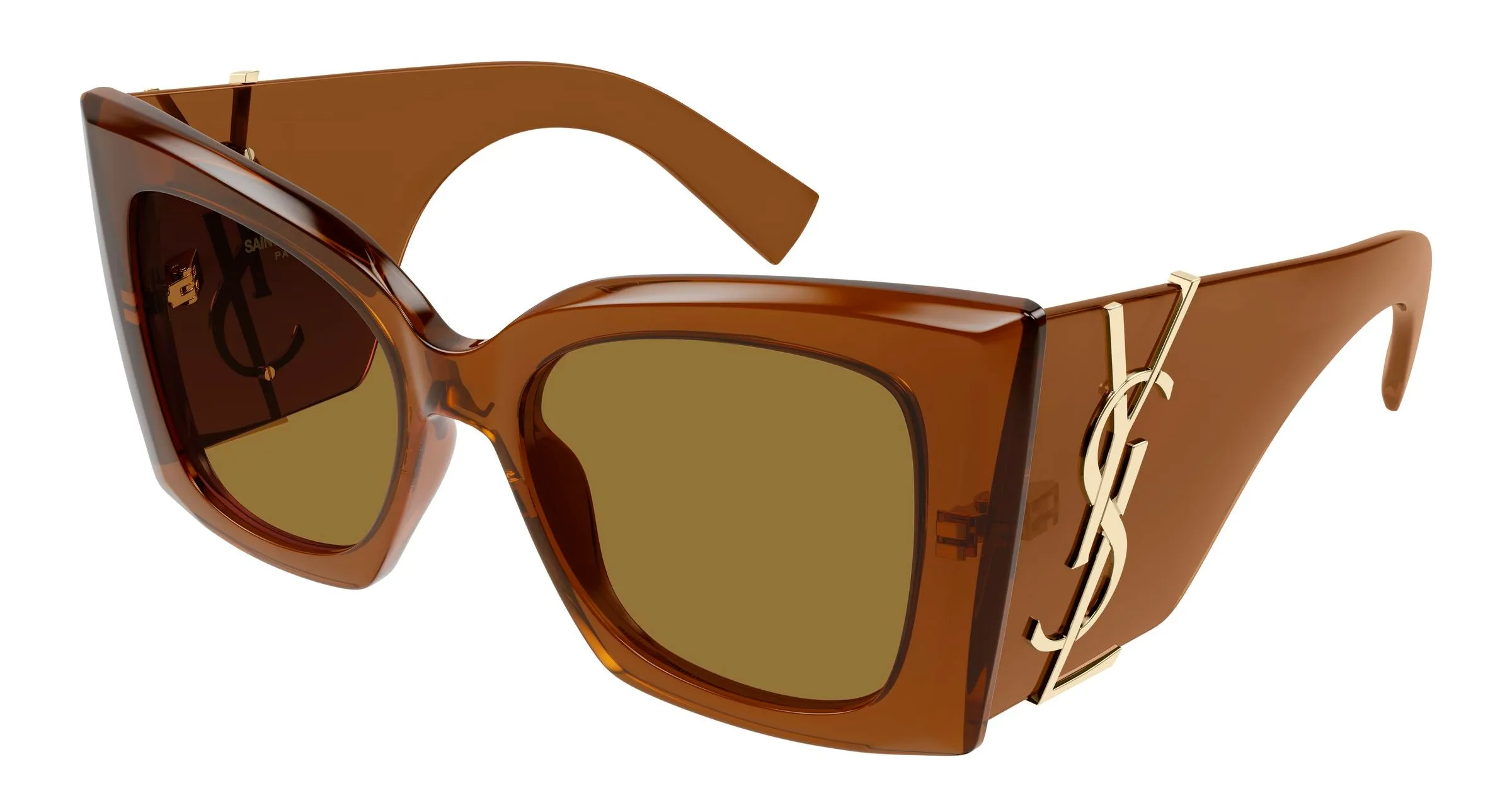 SAINT LAURENT SL M119 BLAZE CRYSTAL 002 Occhiali da sole Bio-iniettato Marrone Marrone Cat Eye - immagine 1