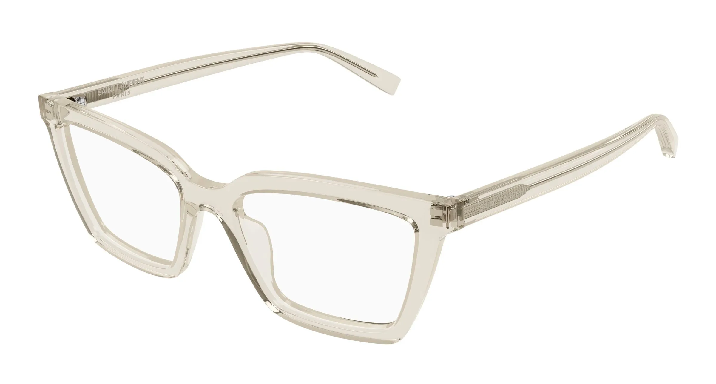 SAINT LAURENT SL 912 004 Montature da vista Acetato Beige Trasparente Cat Eye - immagine 1