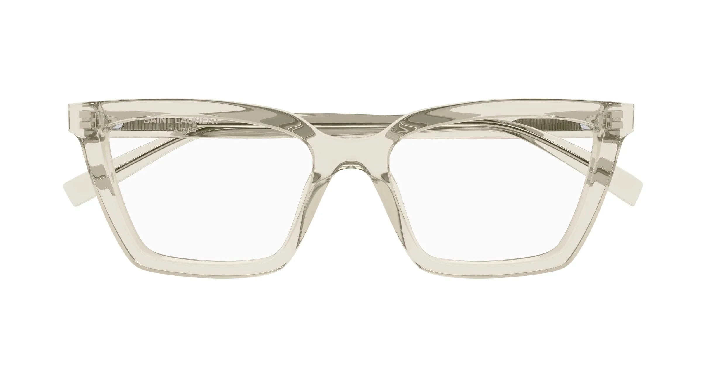 SAINT LAURENT SL 912 004 Montature da vista Acetato Beige Trasparente Cat Eye - immagine 2