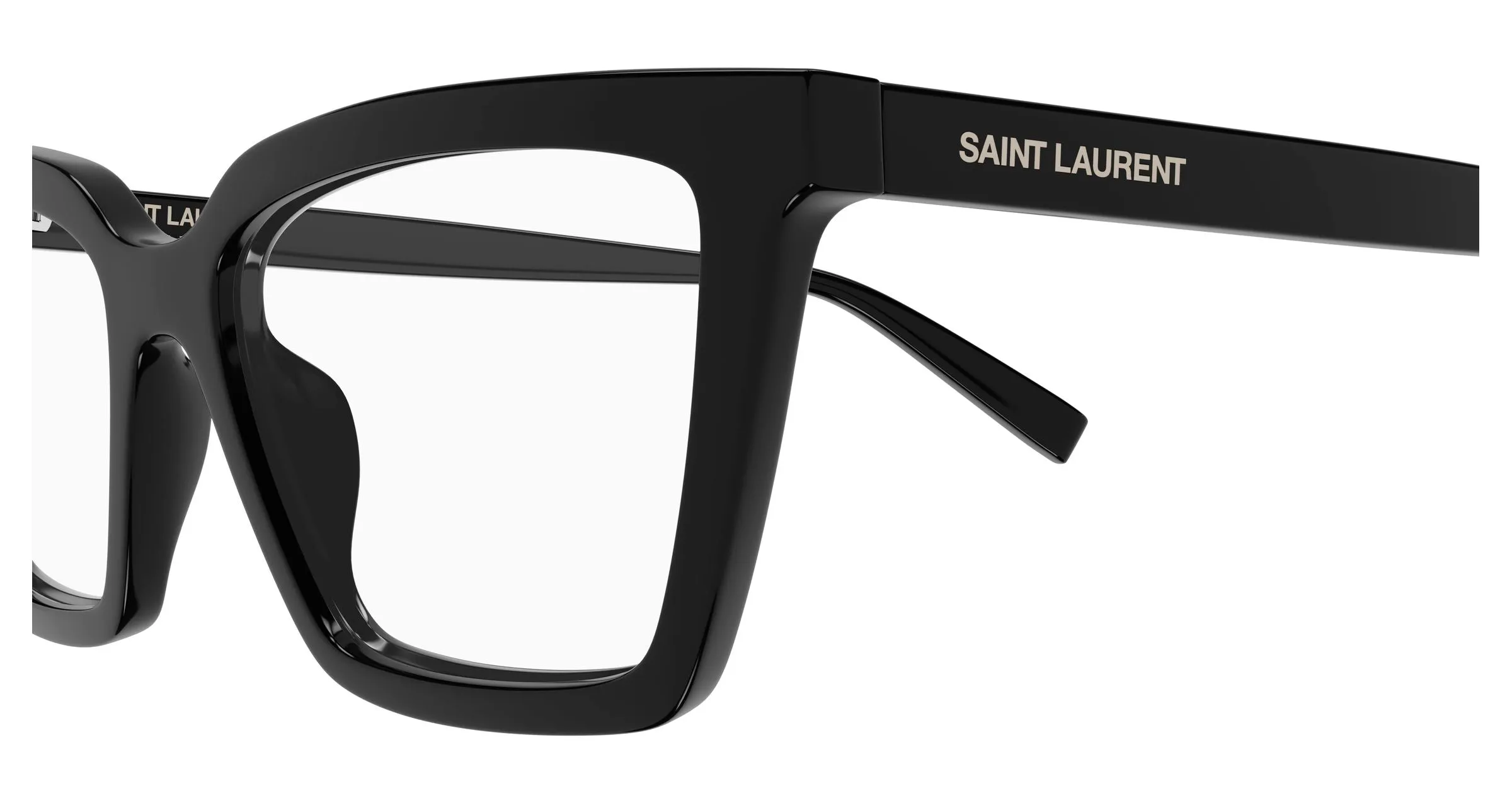 SAINT LAURENT SL 912 001 Montature da vista Acetato Nero Trasparente Cat Eye - immagine 3