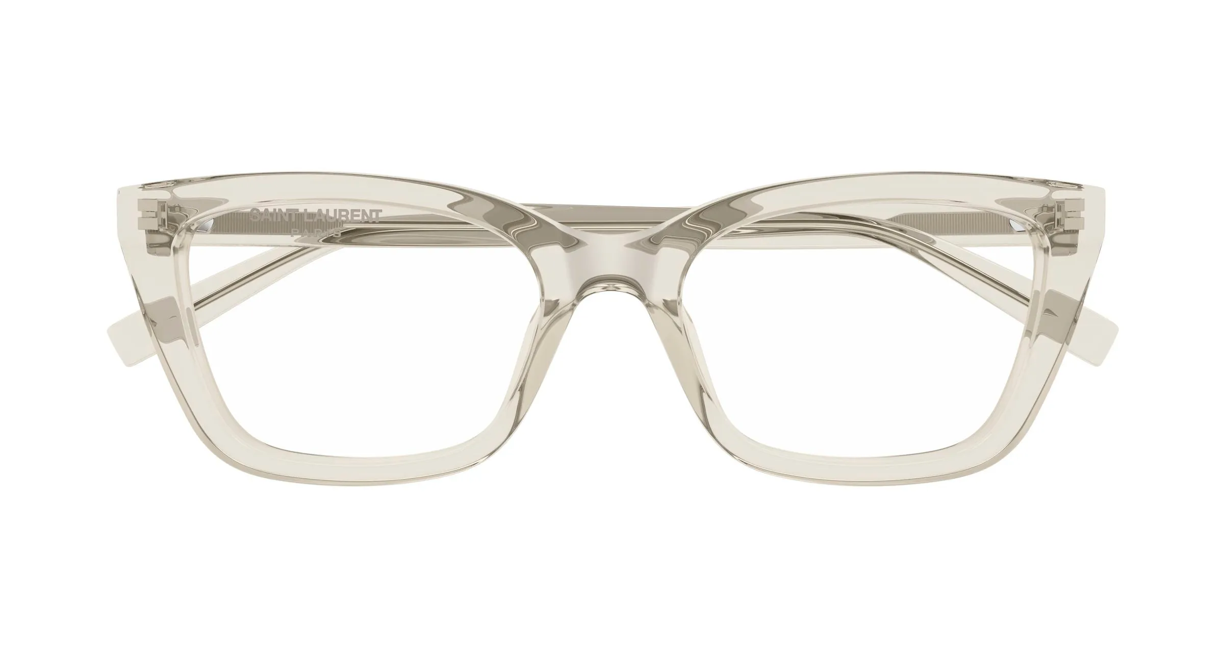 SAINT LAURENT SL 911 004 Montature da vista Acetato Beige Trasparente Cat Eye - immagine 2