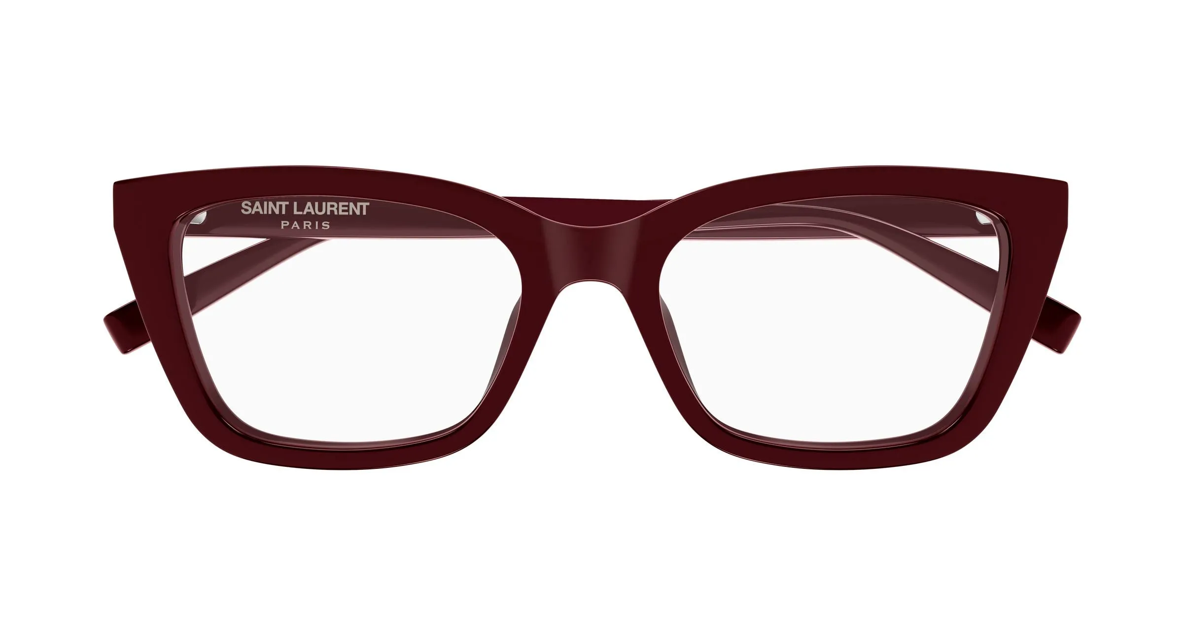 SAINT LAURENT SL 911 003 Montature da vista Acetato Bordeaux Trasparente Cat Eye - immagine 2