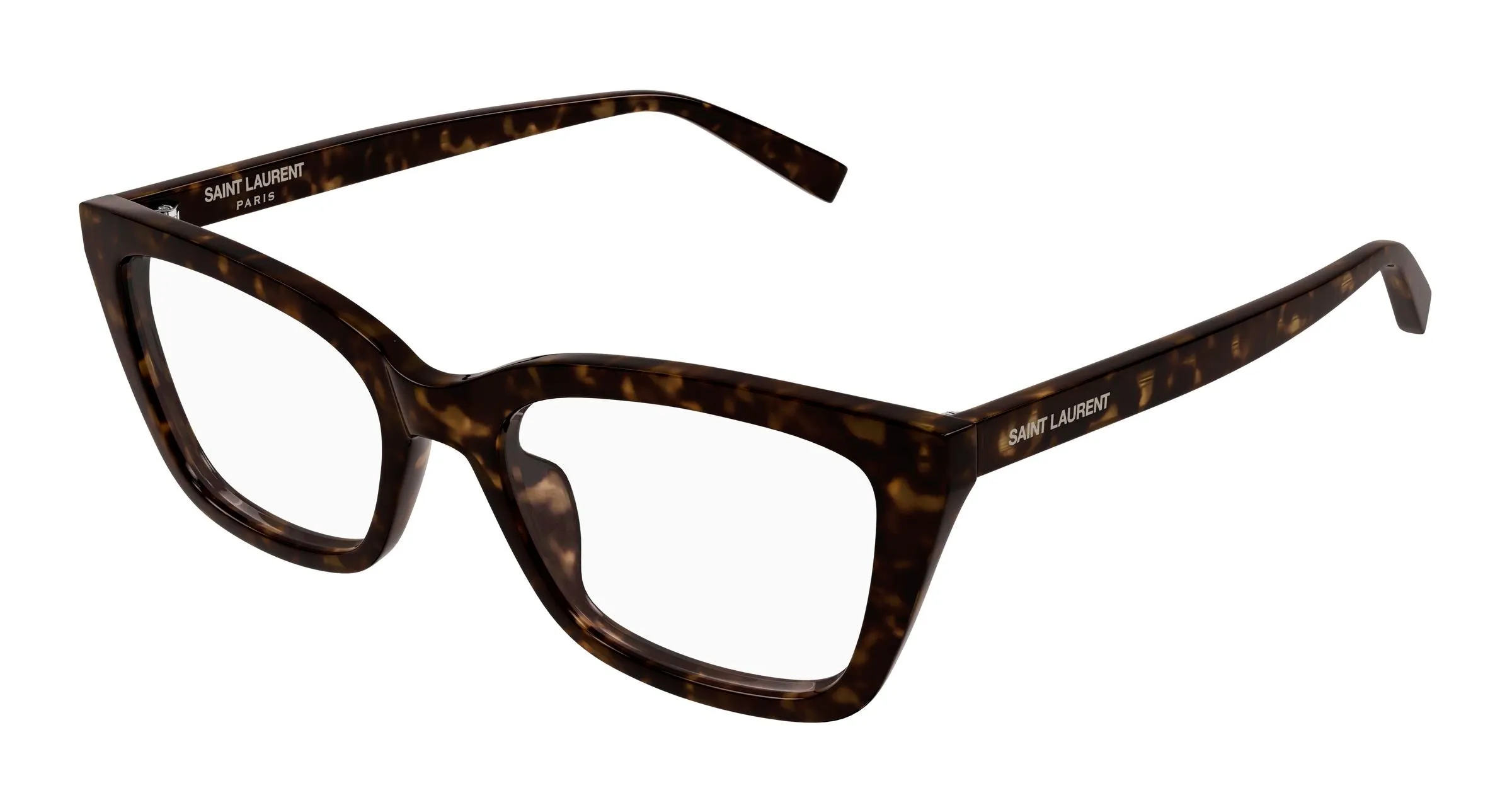 SAINT LAURENT SL 911 002 Montature da vista Acetato Havana Trasparente Cat Eye - immagine 1