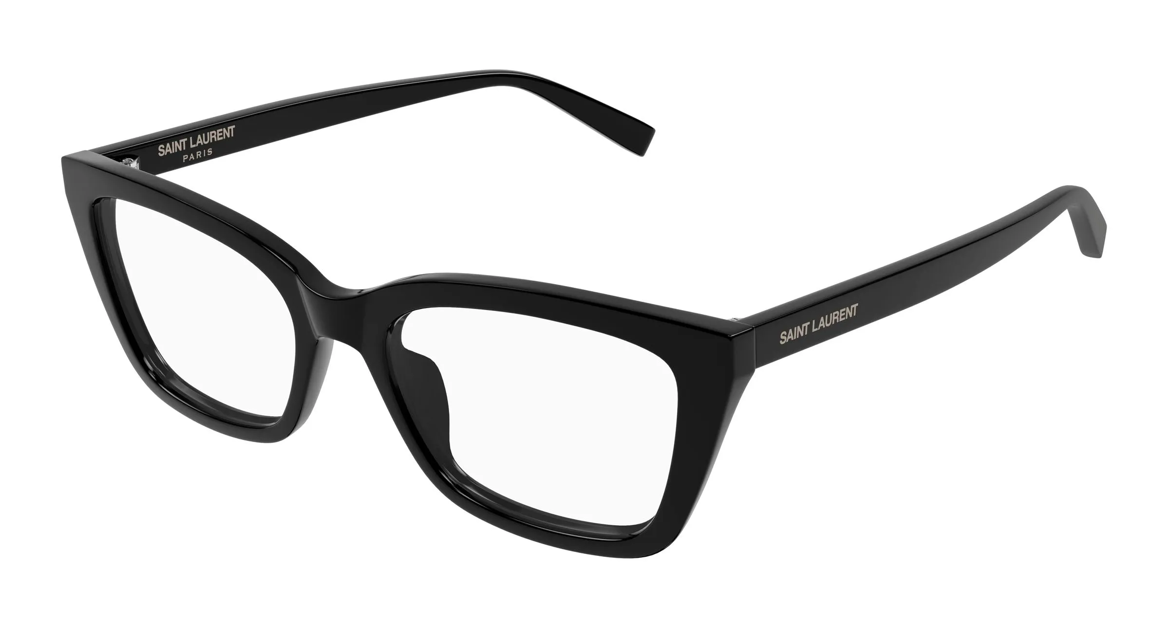 SAINT LAURENT SL 911 001 Montature da vista Acetato Nero Trasparente Cat Eye - immagine 1
