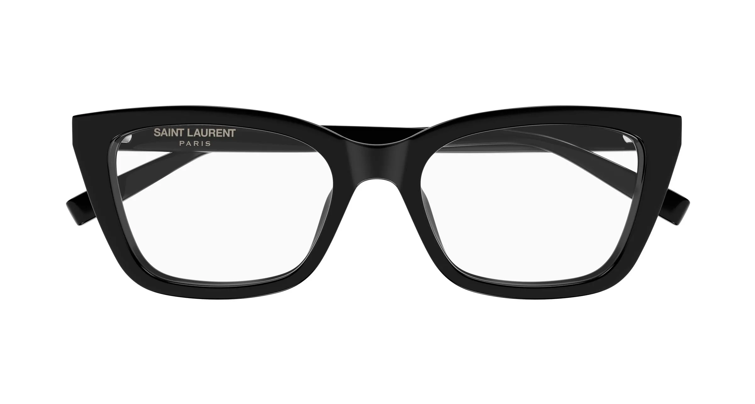 SAINT LAURENT SL 911 001 Montature da vista Acetato Nero Trasparente Cat Eye - immagine 2