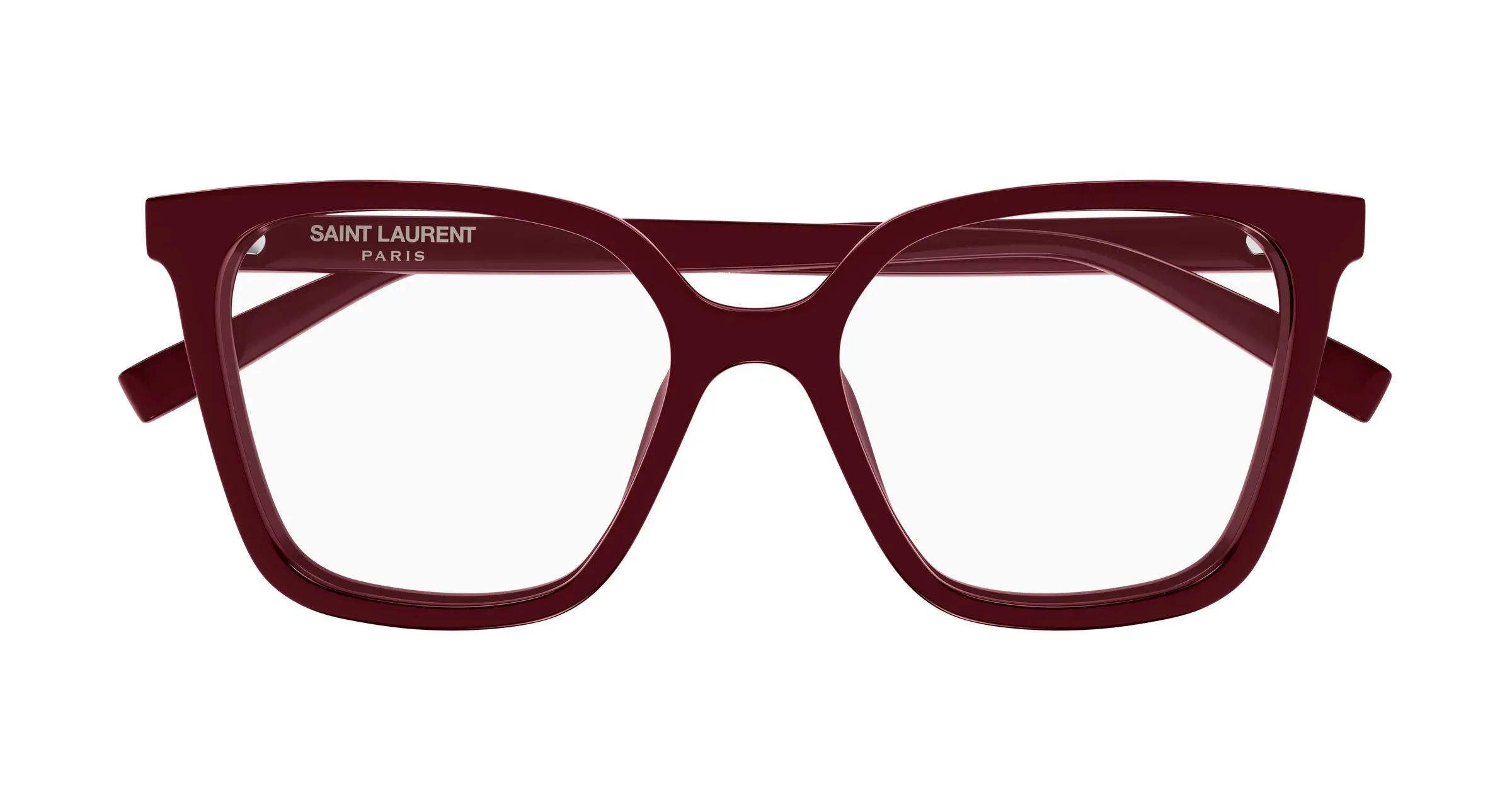 SAINT LAURENT SL 910 003 Montature da vista Acetato Bordeaux Trasparente Cat Eye - immagine 2