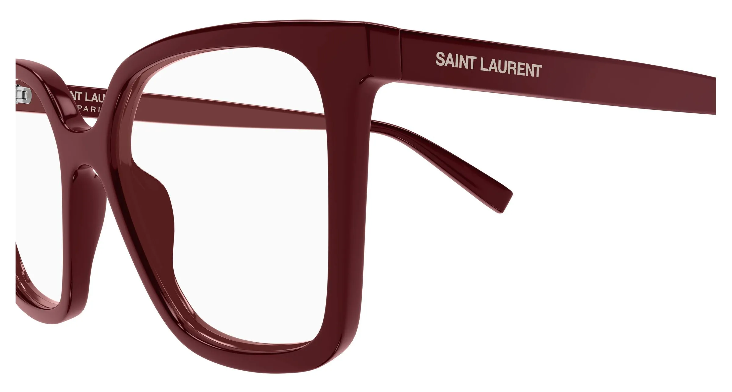 SAINT LAURENT SL 910 003 Montature da vista Acetato Bordeaux Trasparente Cat Eye - immagine 3